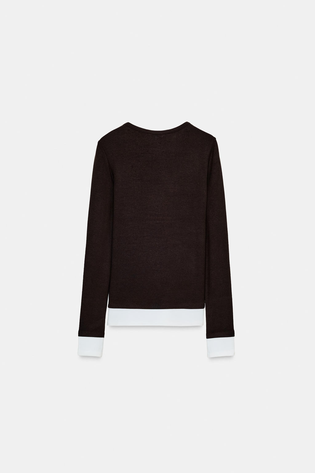MOCK LAYER CONTRAST T-SHIRT - Zara фото 15