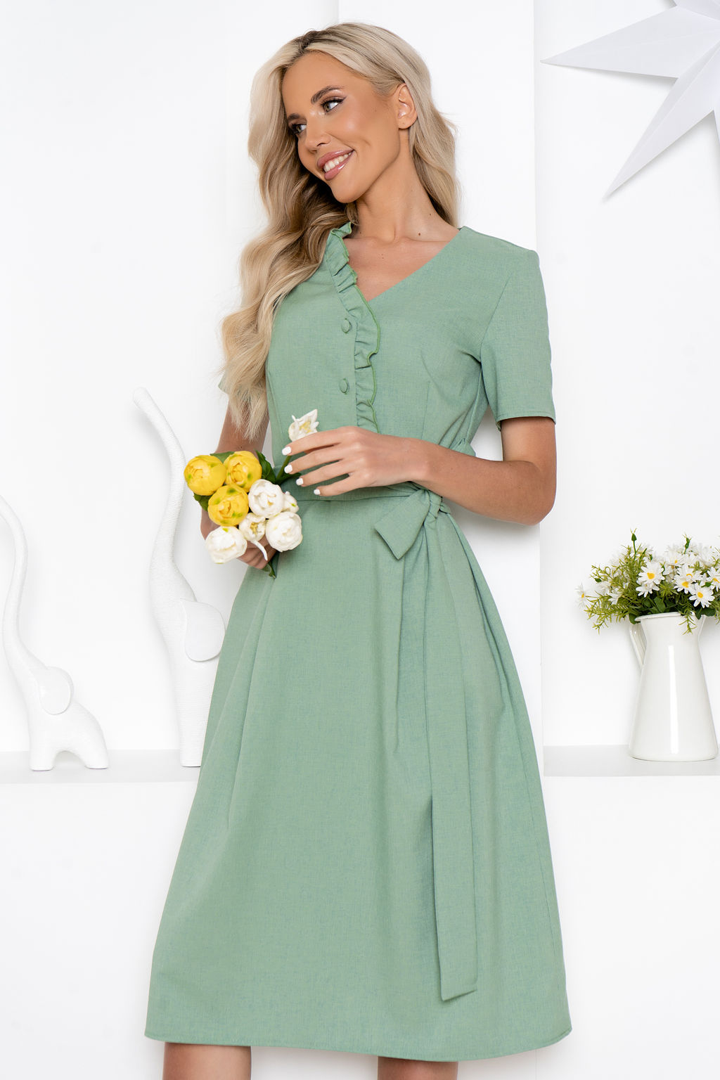 Платье Open Style 6817 светлый