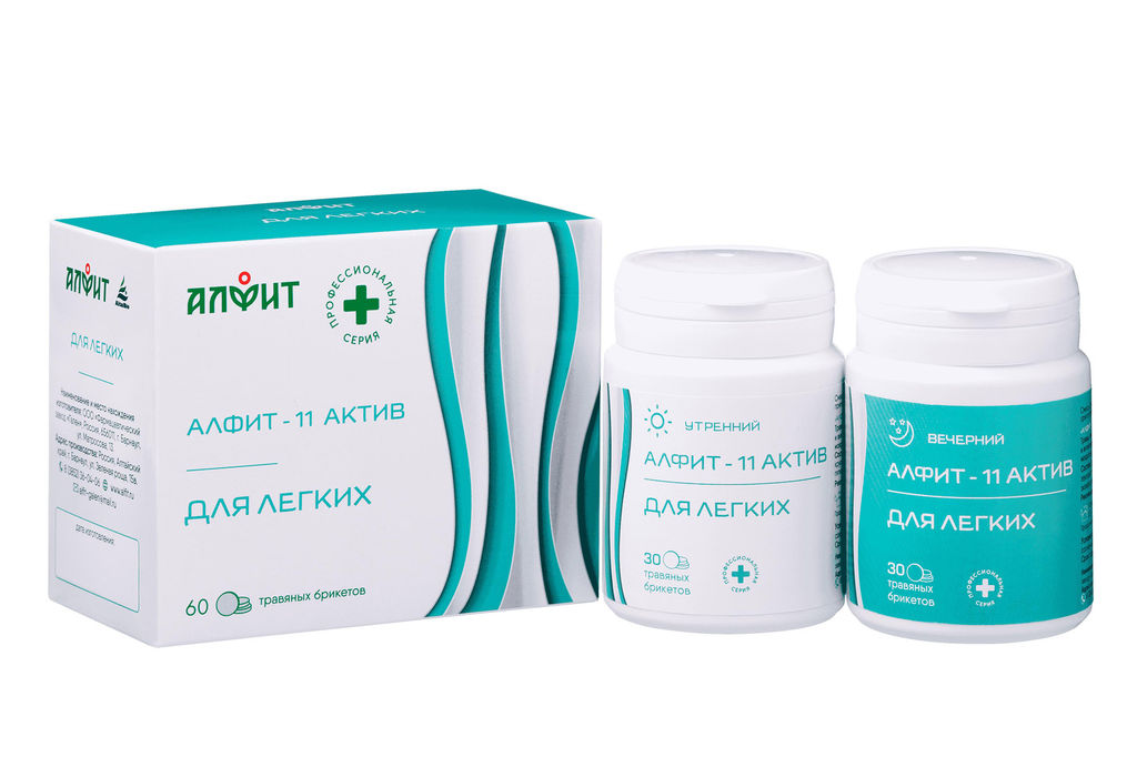 Алфит-актив 11 (для легких) БАД в брикетах Алфит 5789