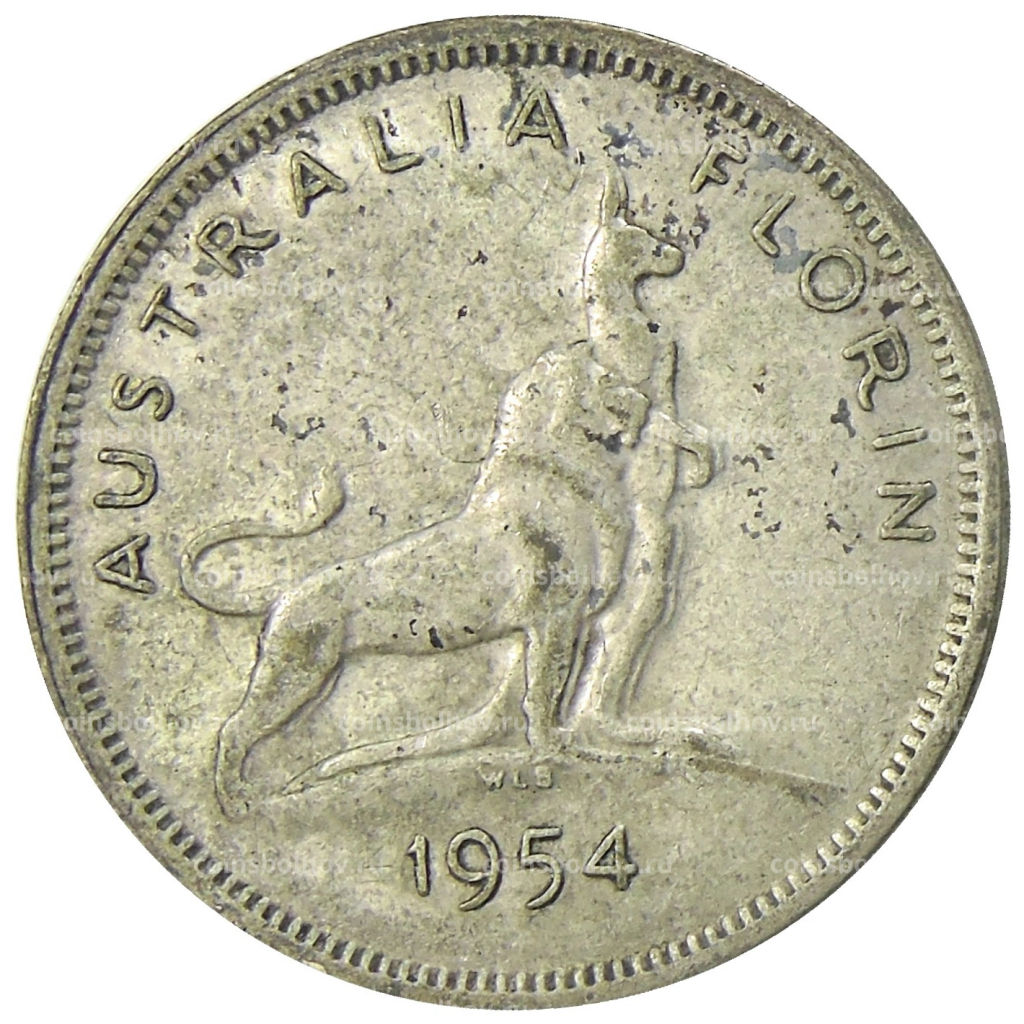1 флорин (2 шиллинга) 1954 года Австралия  Королевский визит Елизаветы II
