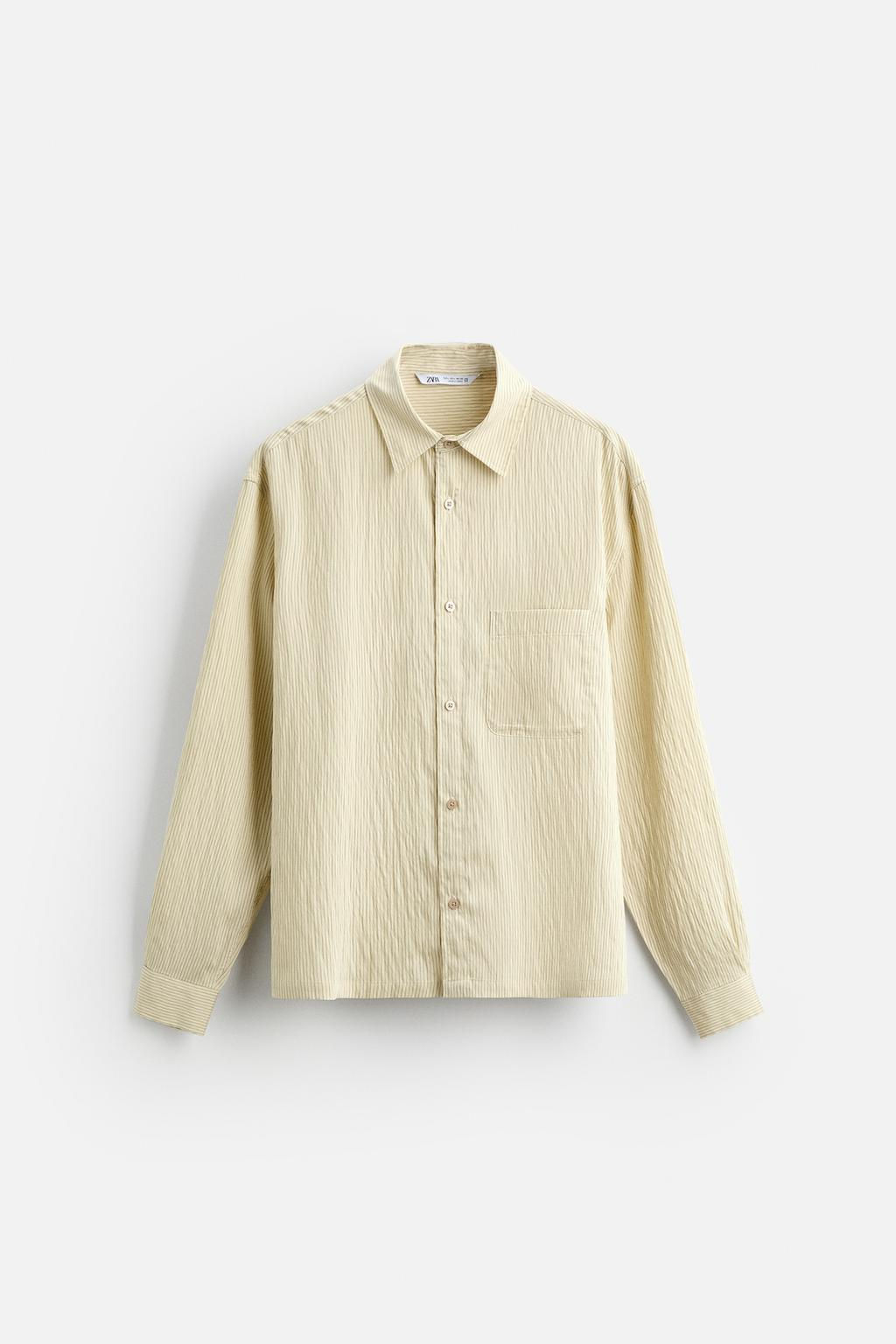 MODAL BLEND STRIPED SHIRT - Zara фото 5