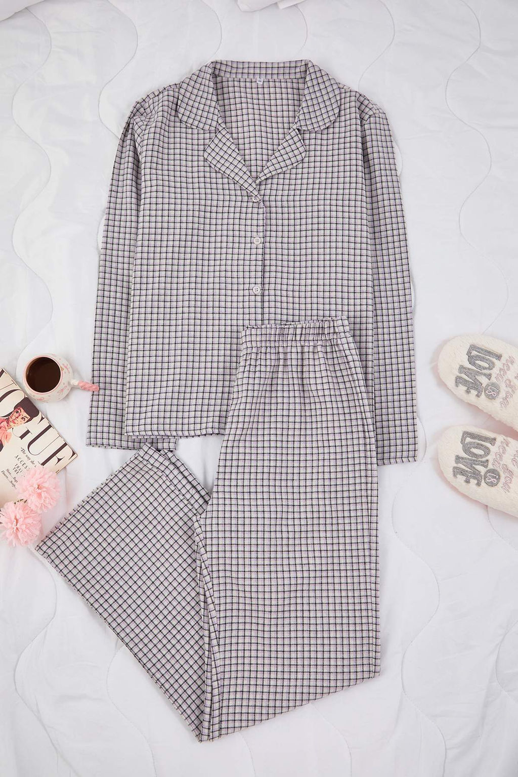 Gul Kurusu Kal?n/K?sl?k Ekoseli Flanel Dokuma Pijama Tak?m? THMAW26PT00196 - Trendyolmilla фото 9