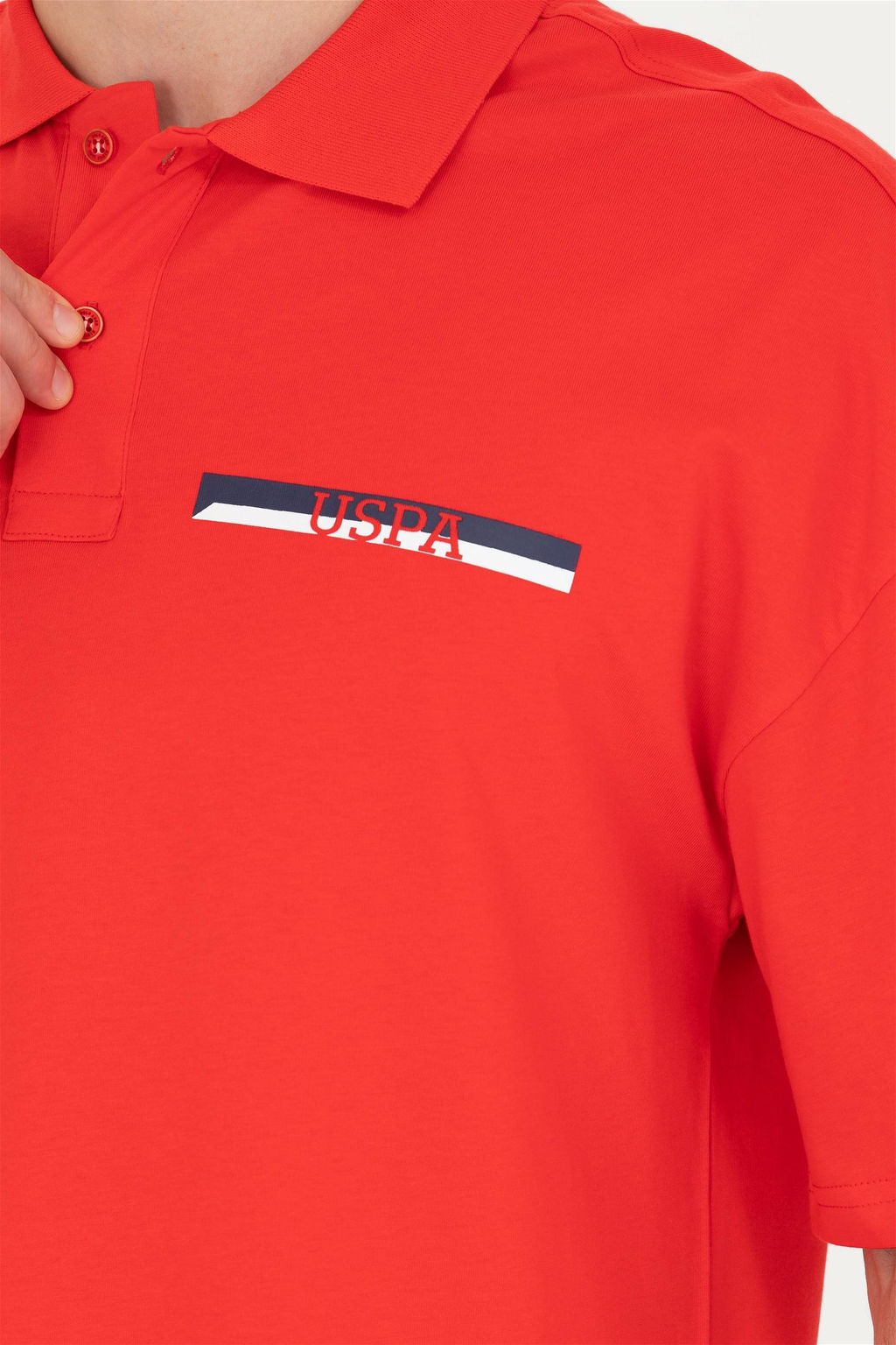 Мужская красная футболка-поло оверсайз - U.s. polo assn фото 7