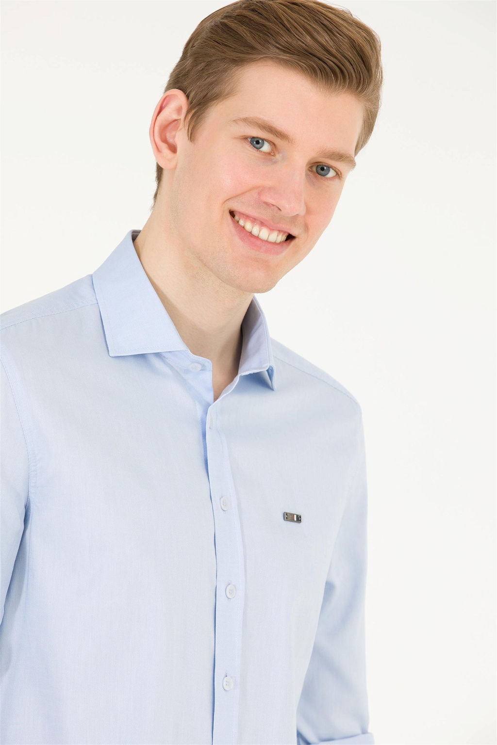 U. S. Polo Assn Мужская голубая базовая рубашка с длинным рукавом - U.s. polo assn фото 9