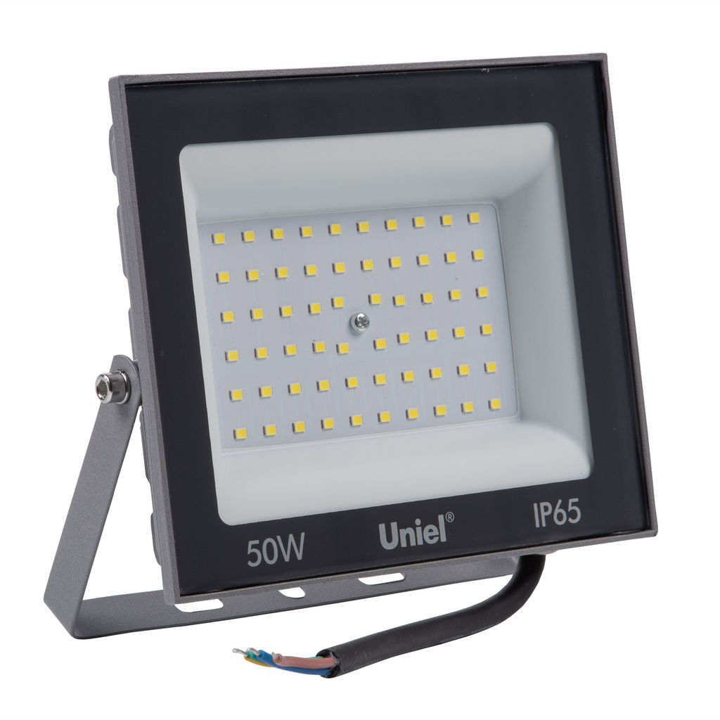 ULF-F23-50W/6500K IP65 160-240V GREY Прожектор светодиодный. Дневной свет (6500K). Корпус серый. TM Uniel