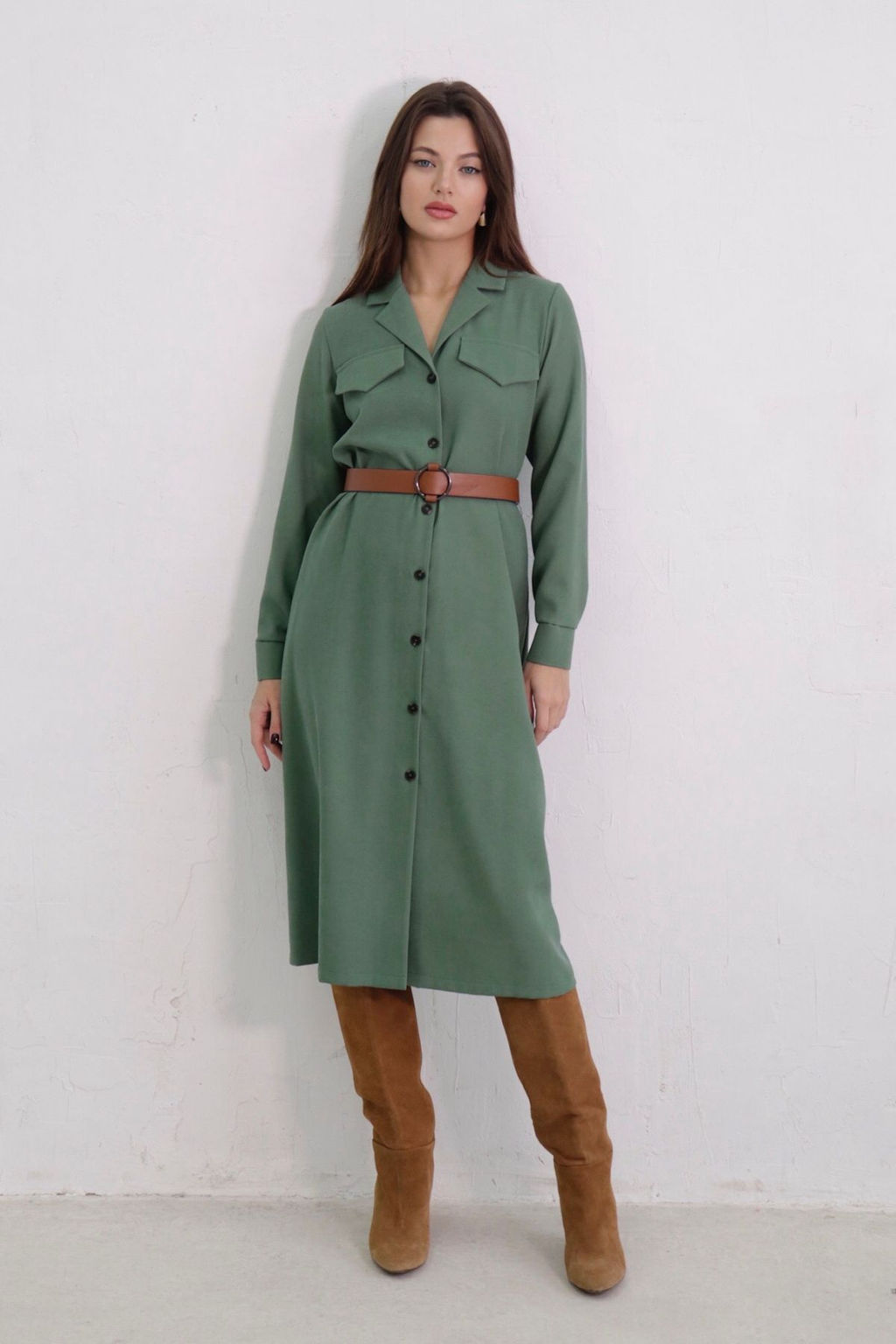 Платье-рубашка с английским воротником - Martichelli фото 241