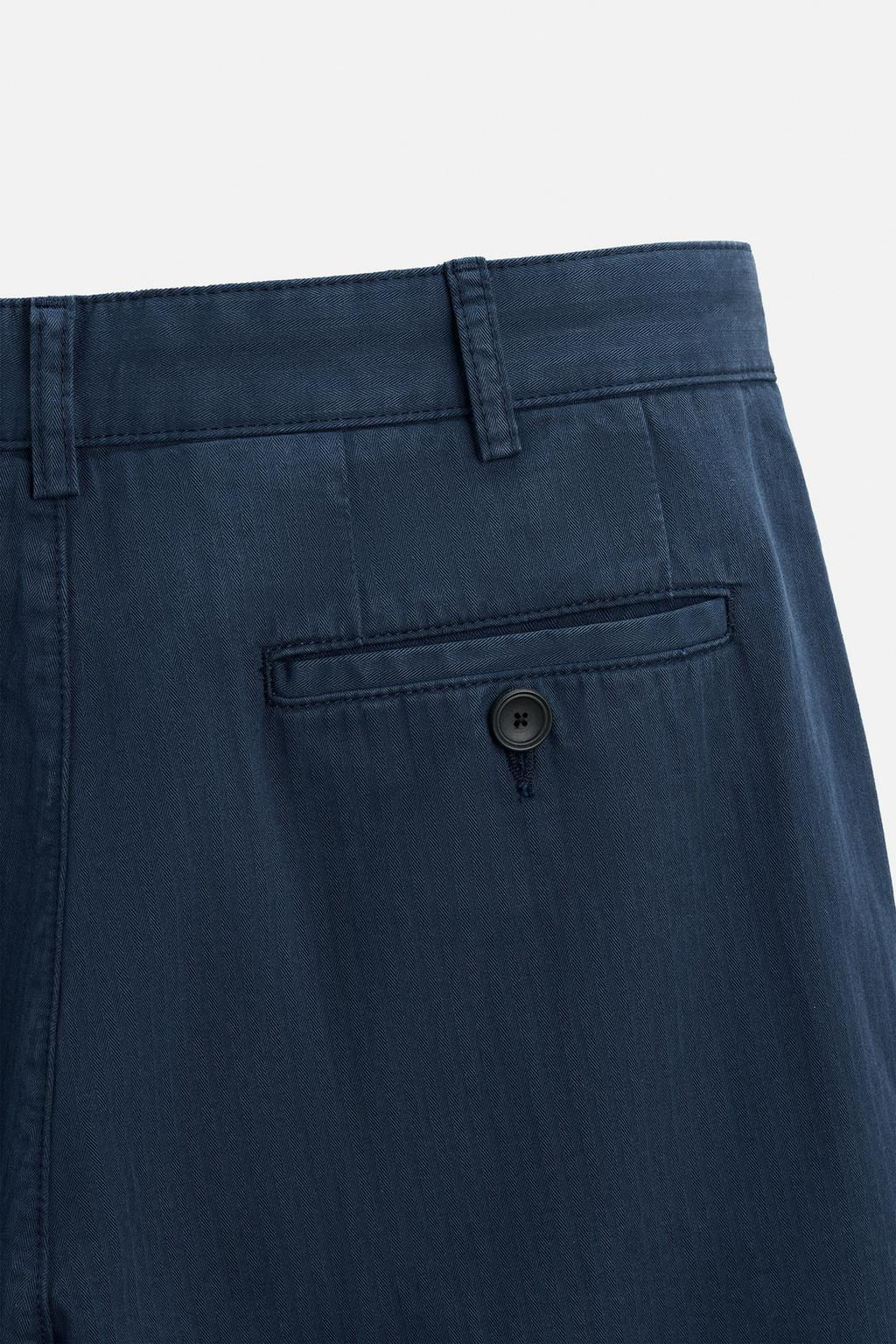 TEXTURED COTTON TROUSERS - Zara фото 9