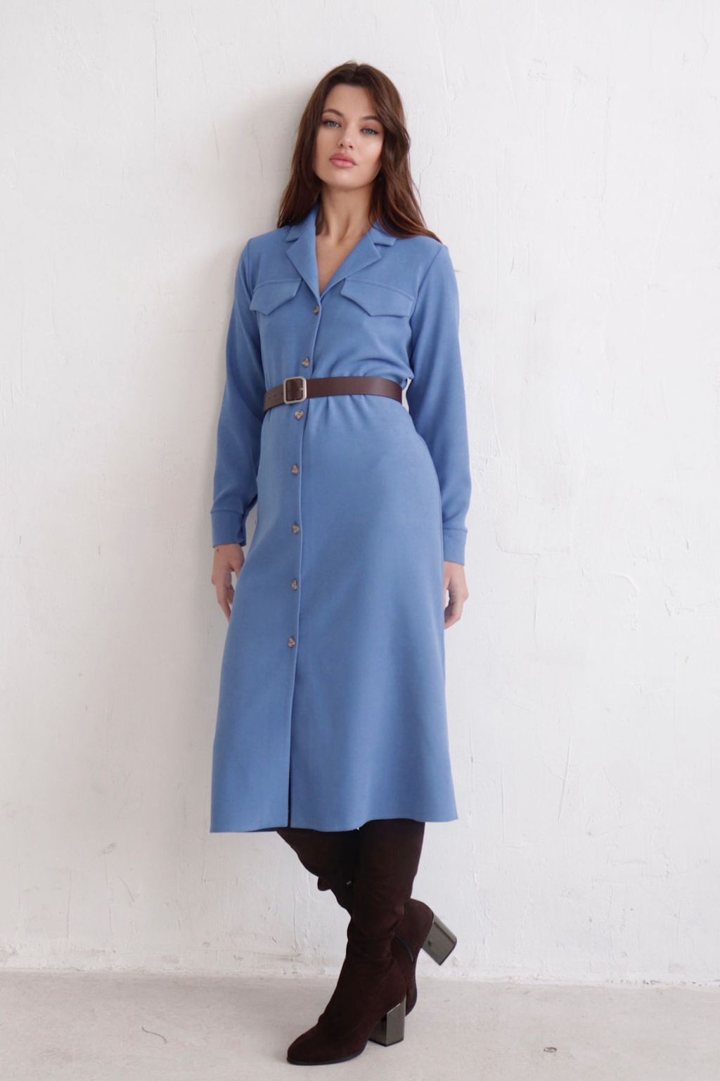 Платье-рубашка с английским воротником - Martichelli фото 285