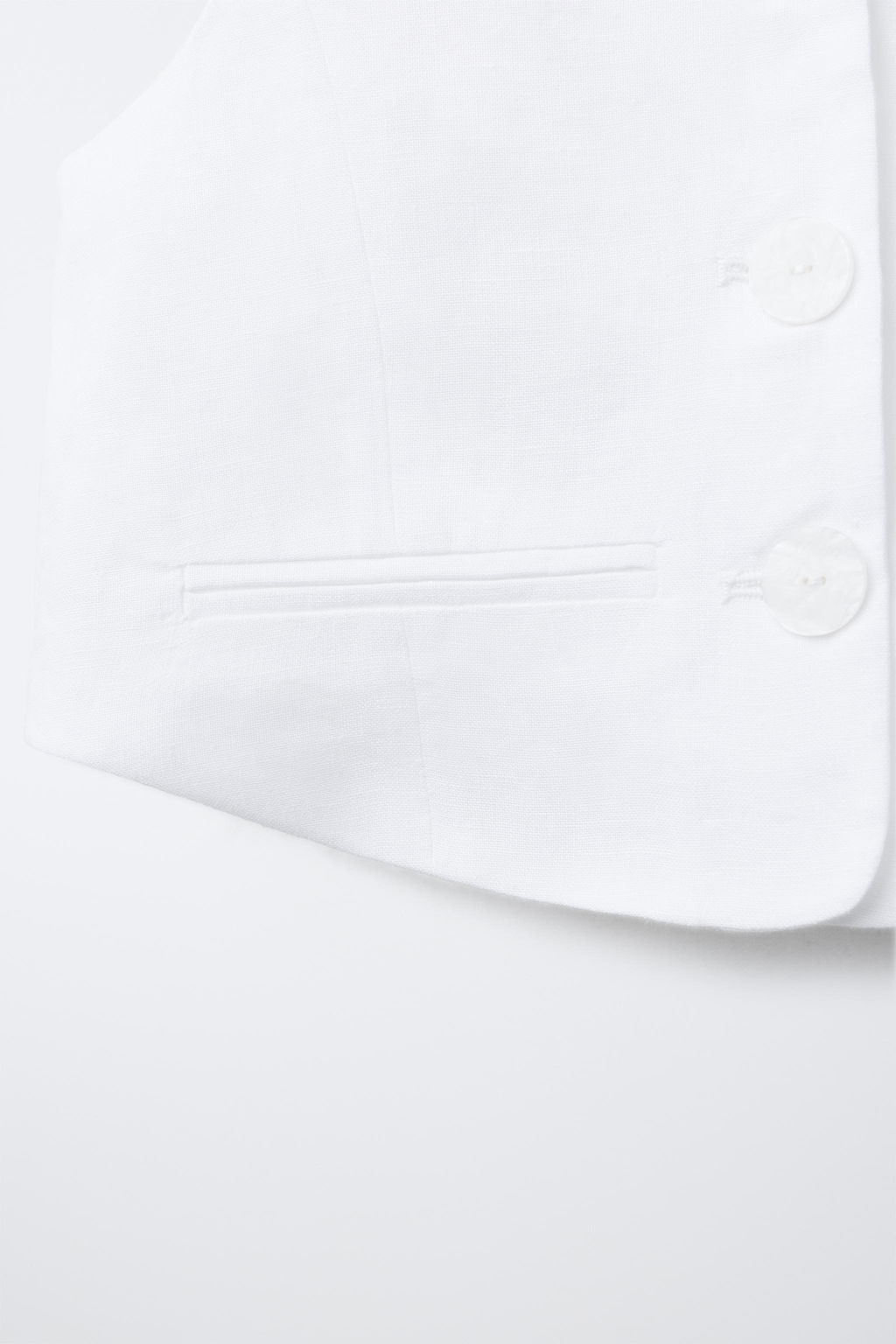 CHALECO 100% LINO / Blanco roto - Zara фото 4