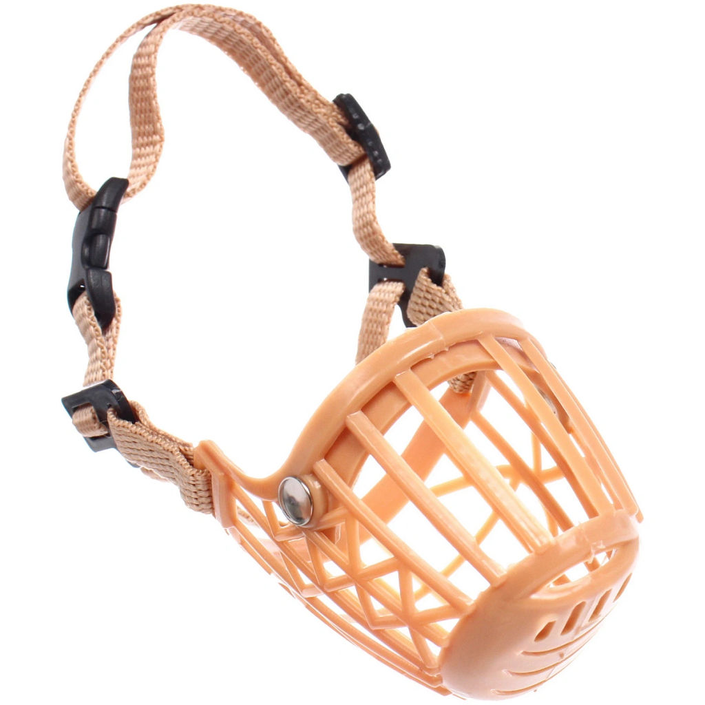 Цена за 3 шт. Намордник гуманный из гибкого пластика "Мой Бро", цвет светло - бежевый, №2 (лейбл)