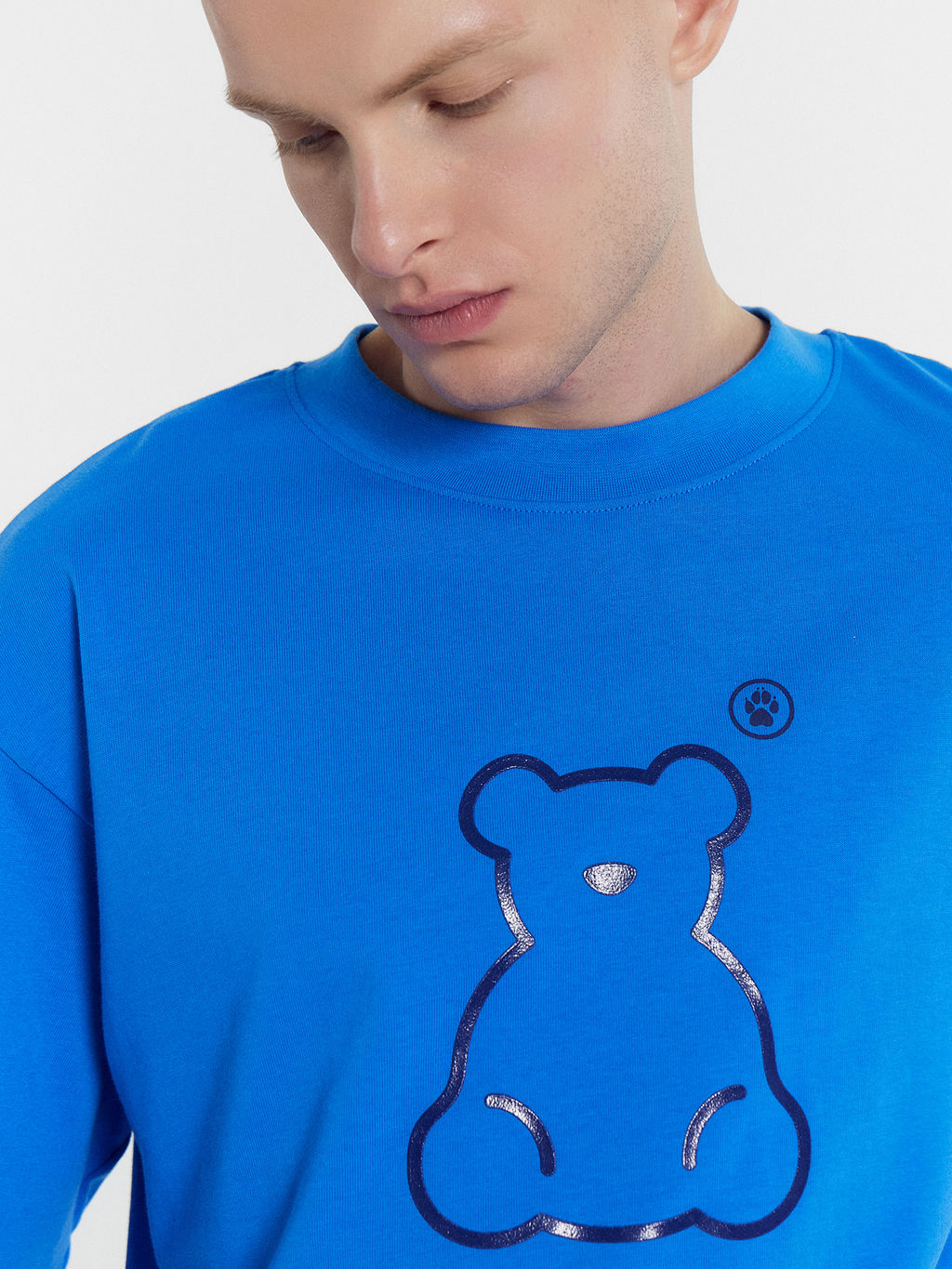 Футболка мужская ярко-голубая с печатью я.голубой +печать 111883 - Mark formelle фото 4