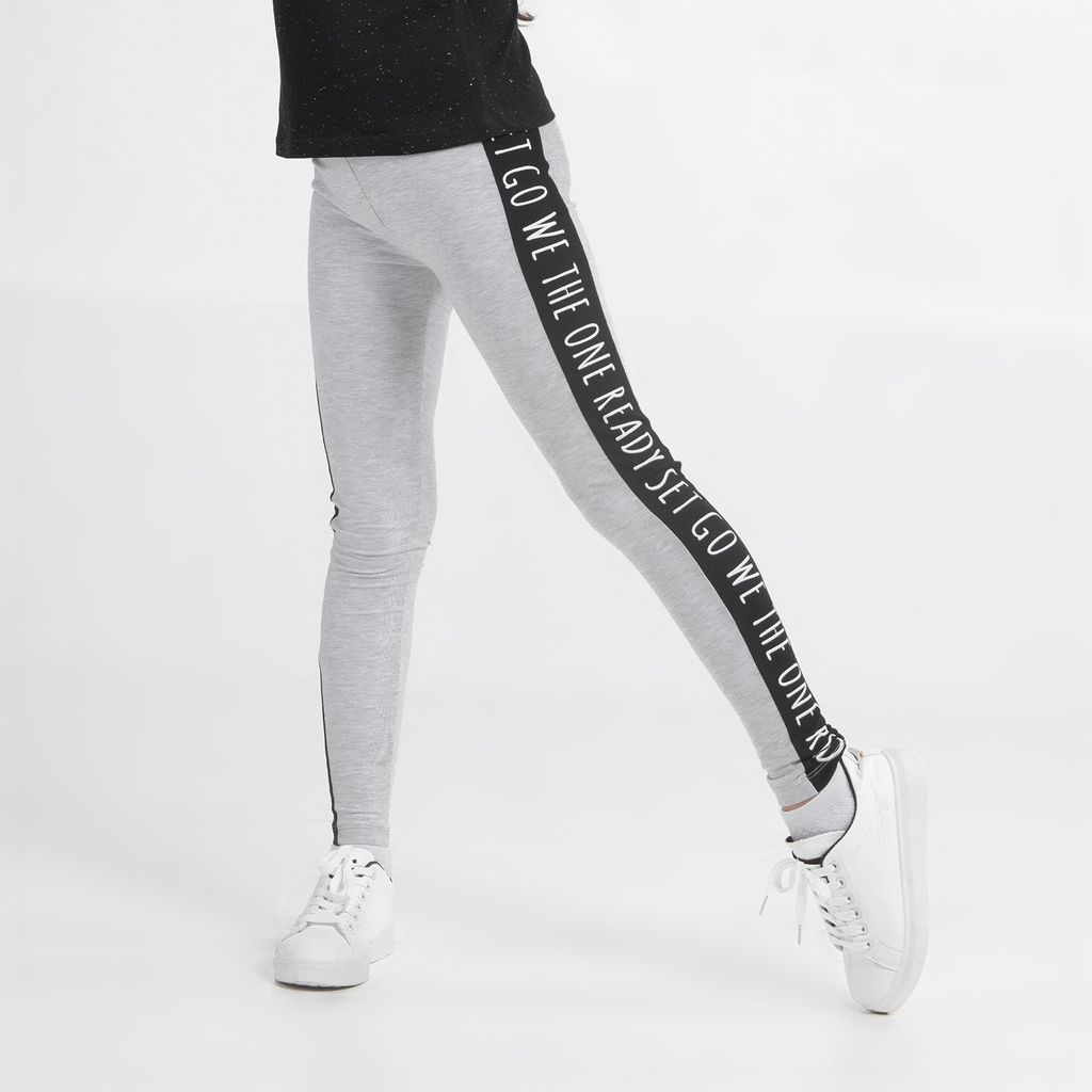 CRB wear/CWJG 70130-11-296 Брюки модель леггинсы для девочки, светло-серый меланж/Ex.Cherubino  фото 3