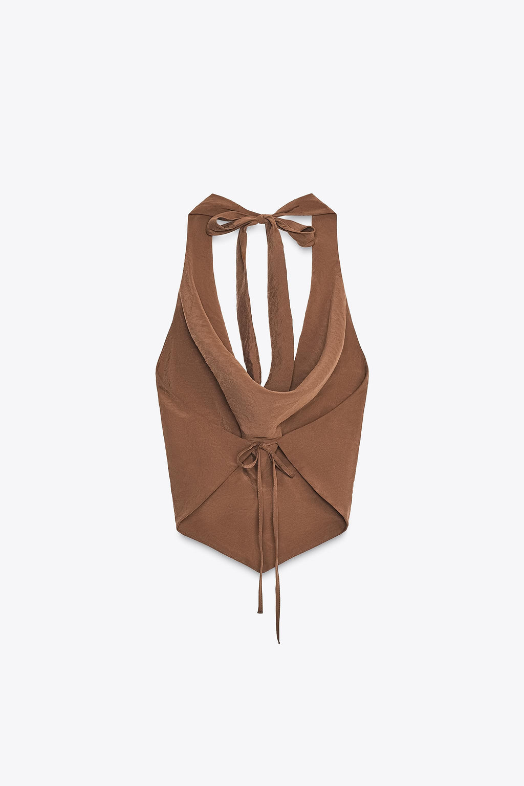 FLOWING DRAPED HALTER TOP - Zara фото 4