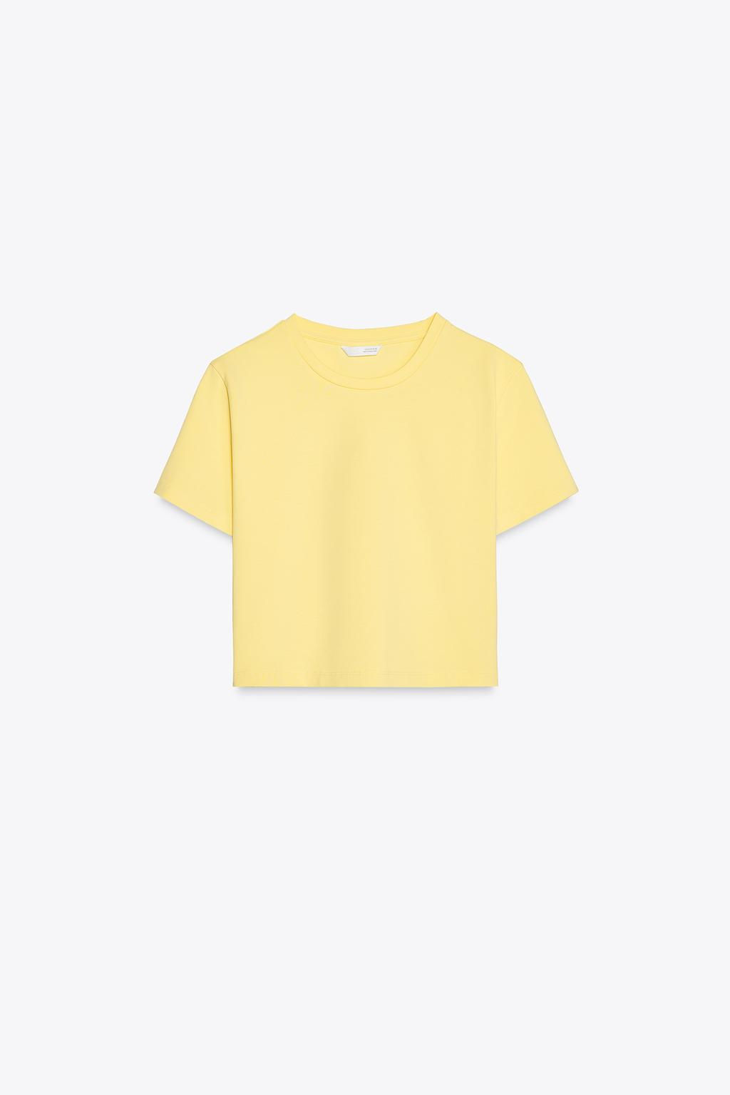 CROPPED STRETCH T-SHIRT - Zara фото 23