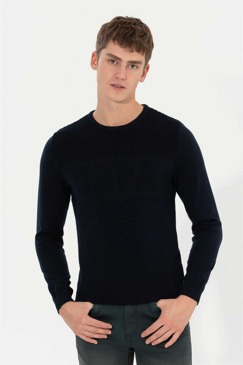 Мужской темно-синий свитер Неожиданная скидка в корзине - U.s. polo assn фото 3