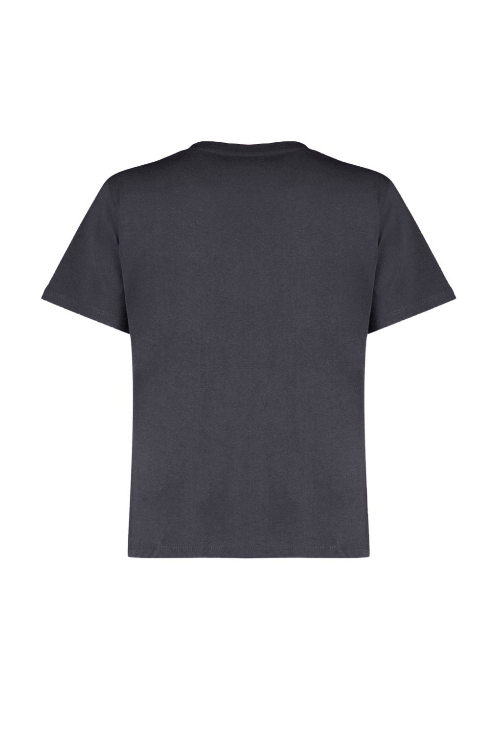 Antrasit %100 Pamuk Basic Bisiklet Yaka Orme T-Shirt TWOSS23TS00000