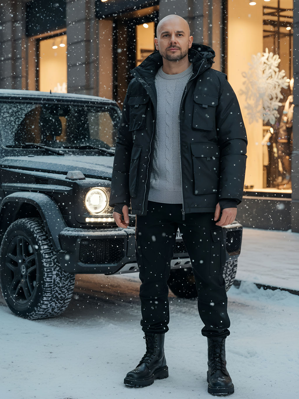 Куртка - жилетка трансформер с подогревом 2 в 1 мужская зимняя черного цвета 6668Ch - Mtforce фото 42