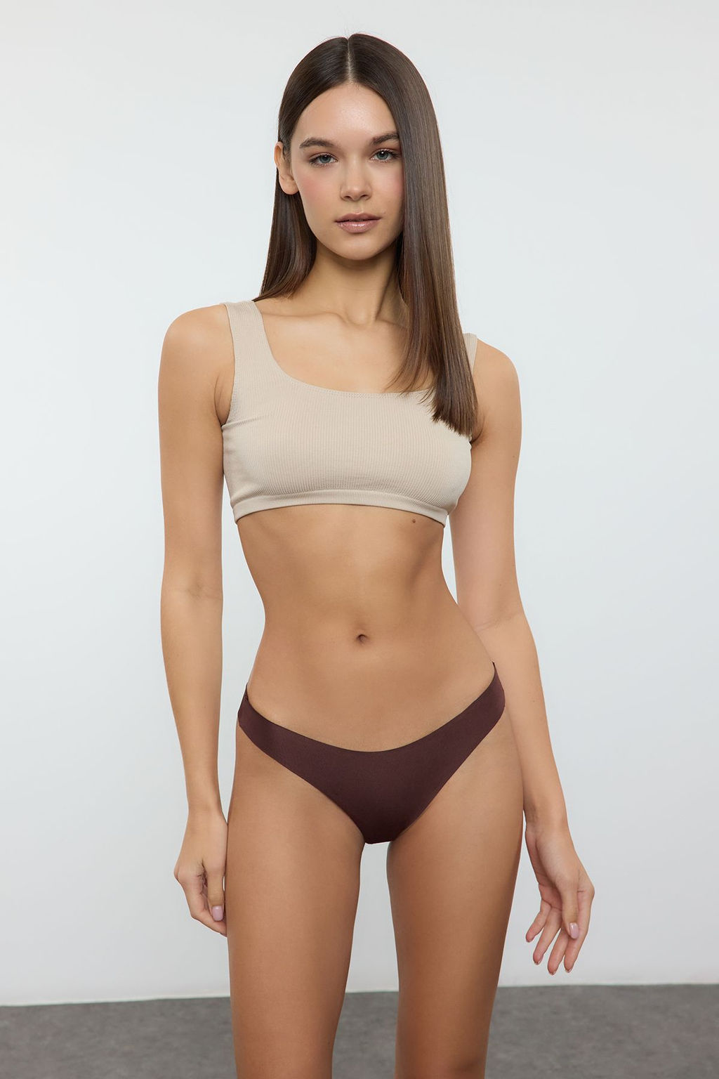 TRENDYOLMILLA Siyah 6l? Micro Dikissiz/Iz Yapmaz Lazer Kesim Tanga Orme Kulot THMAW25KU00039  фото 8