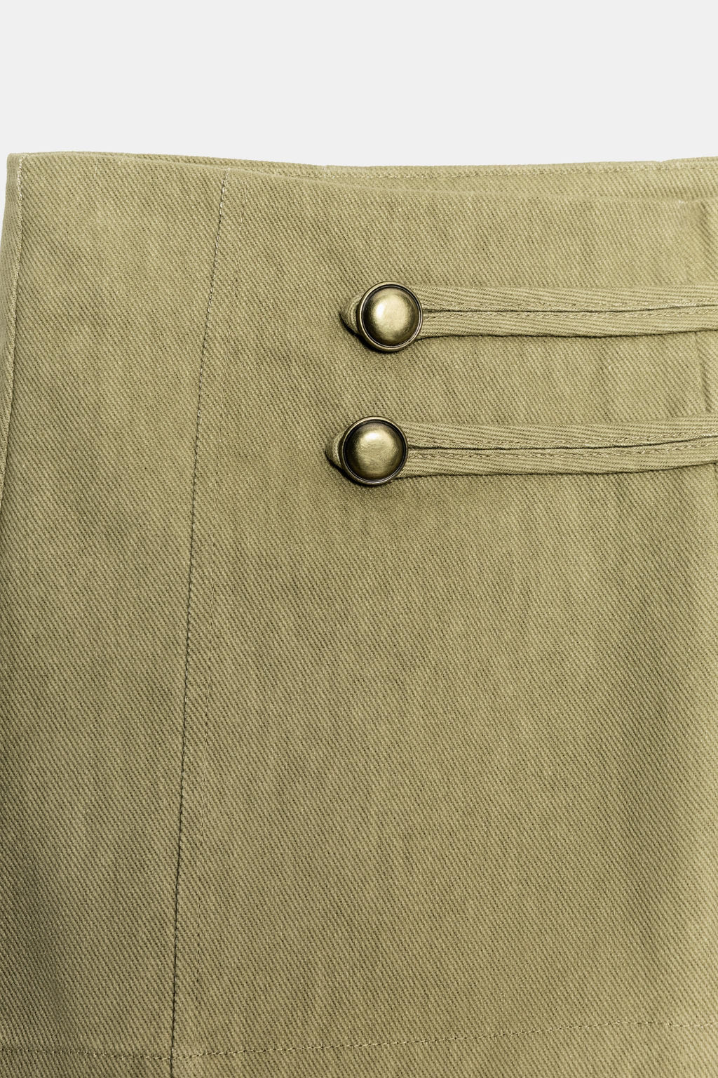 SHORTS MINI BOTONES / Khaki - Zara фото 6