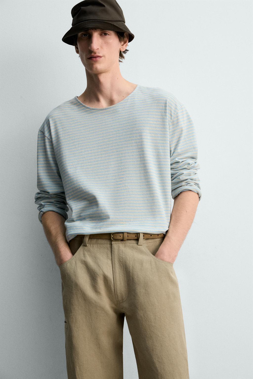 CAMISETA JACQUARD RAYAS LIMITED EDITION / Azul claro - Zara фото 5