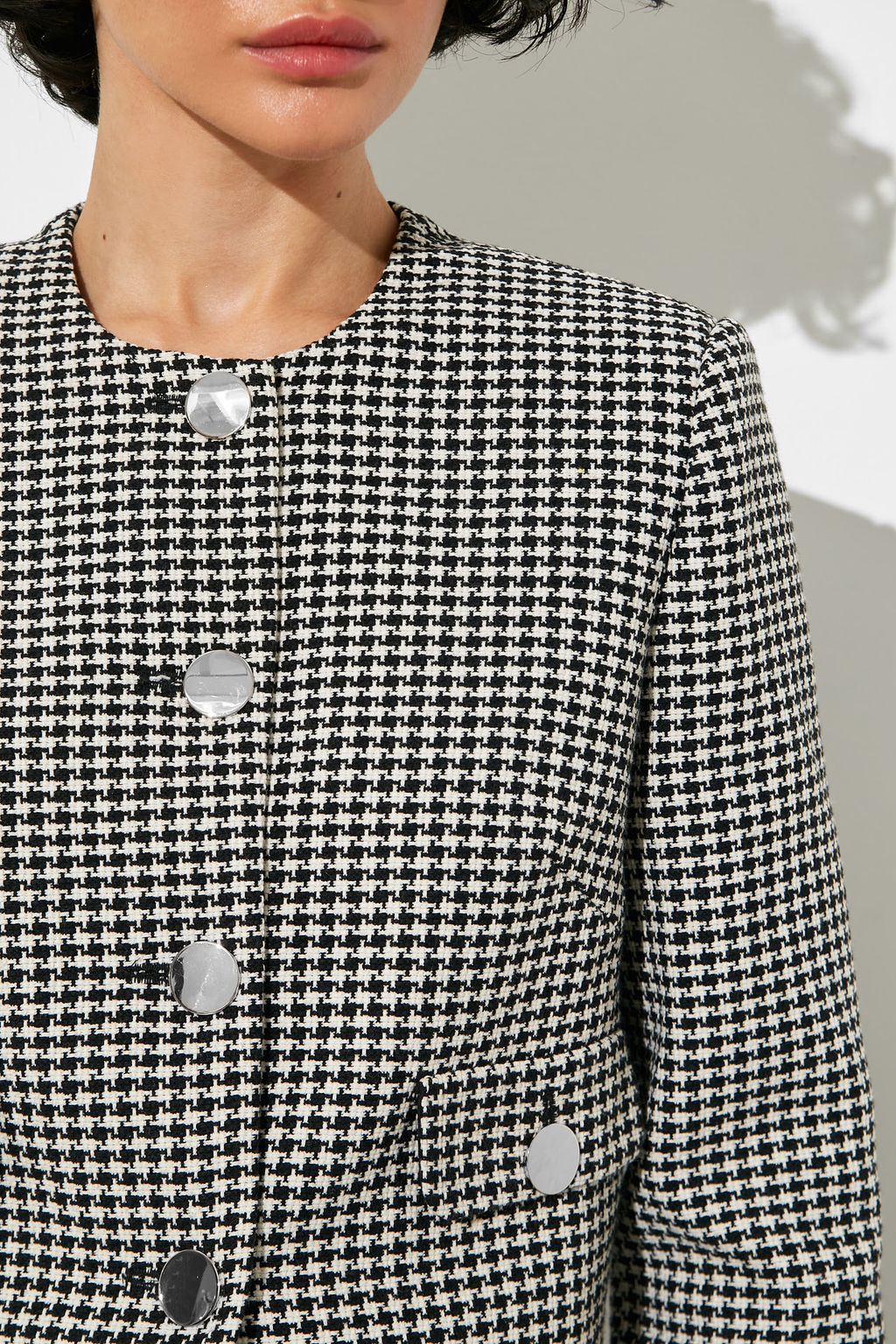 Жакет укороченный из твида с клапанами - Mollis фото 4