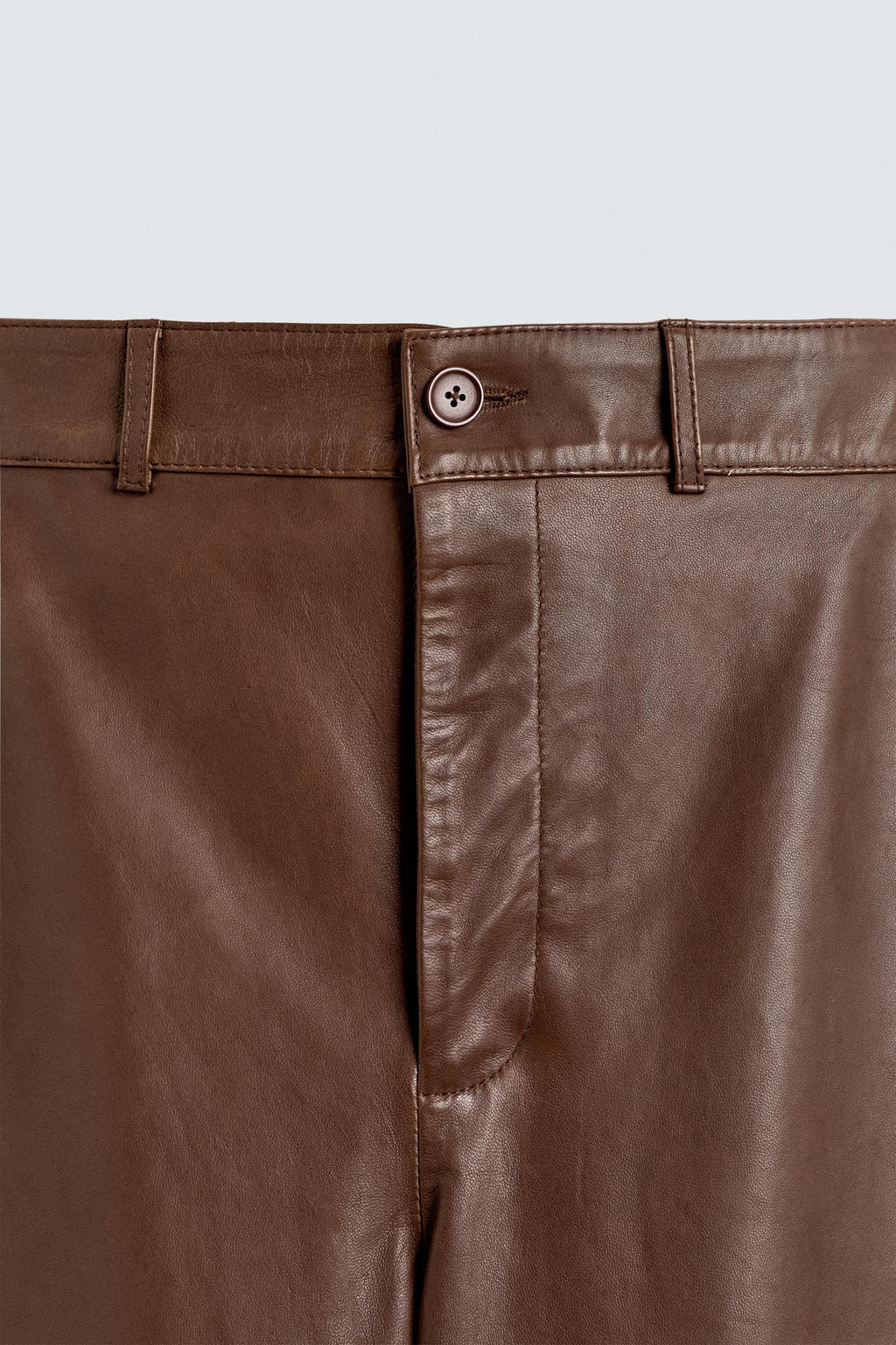 LEATHER BALLOON FIT TROUSERS - Zara фото 17