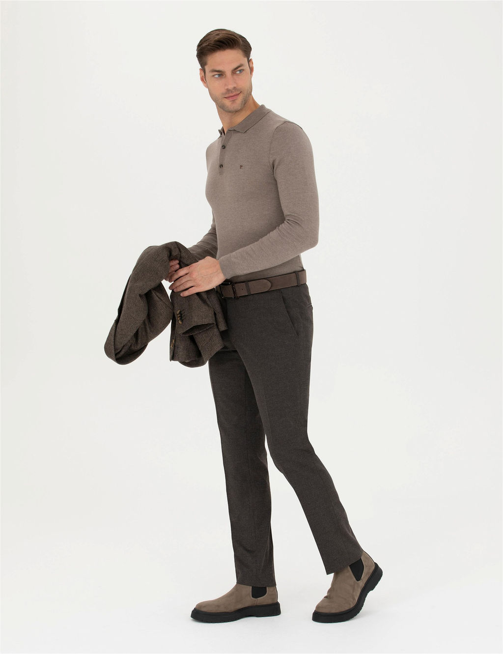 Kahverengi Slim Fit Kuma_ Pantolon - Pierre cardin фото 3