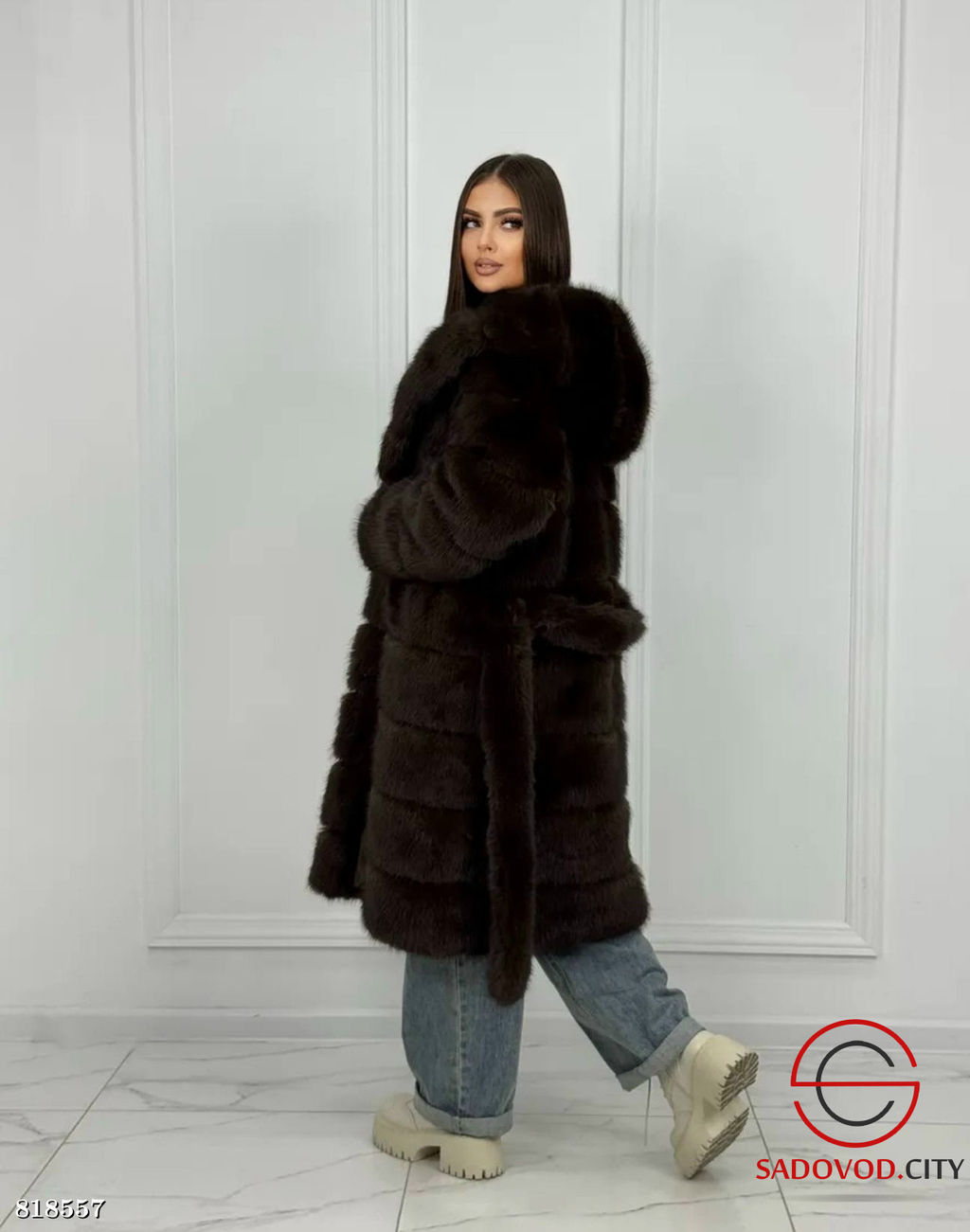 Шуба женская из искусственного меха