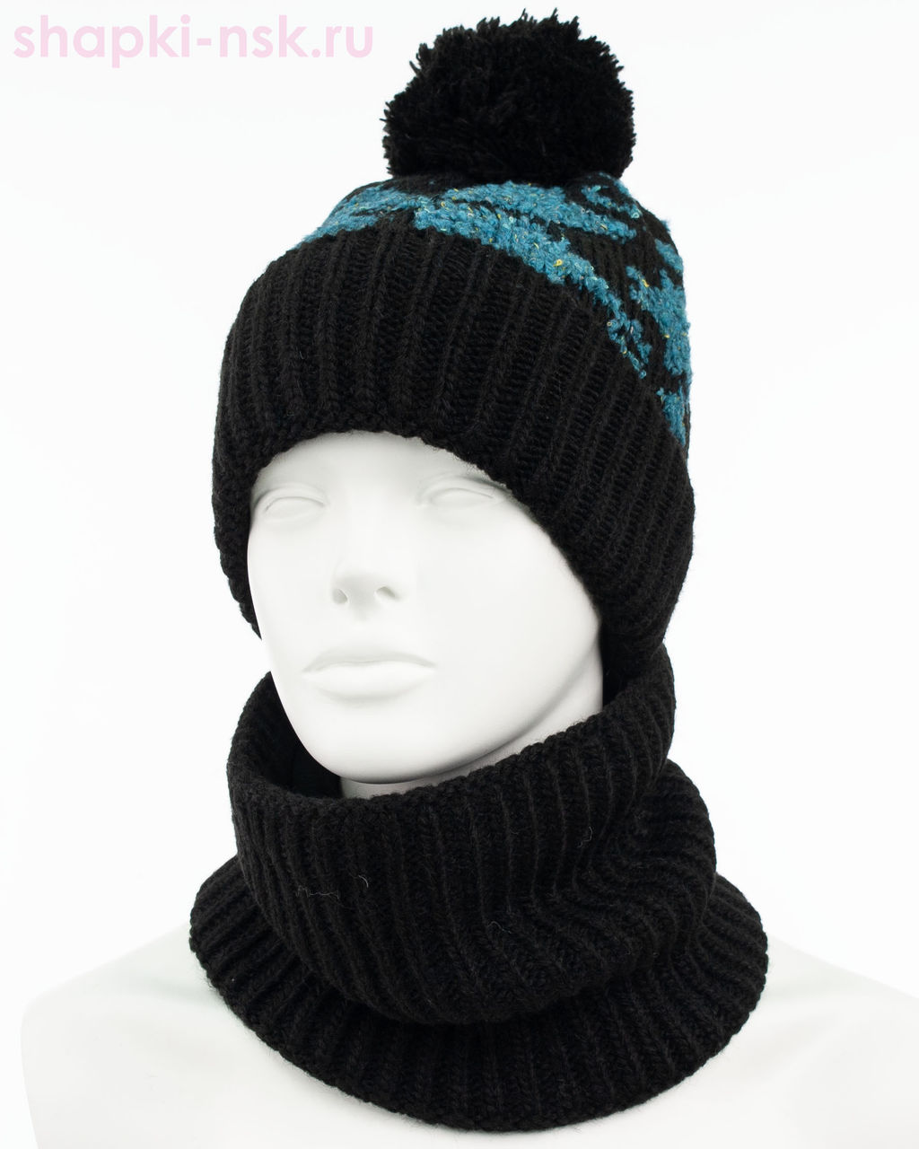 Q 201 D 201 Комплект флис (колпак+снуд) (52-54)