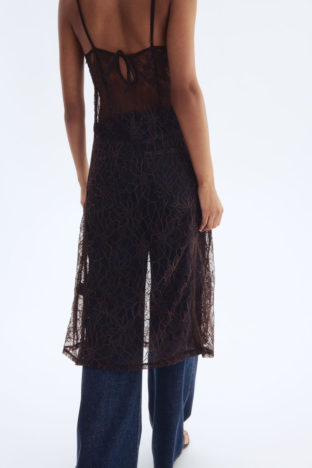 Vestido de encaje con tirantes espagueti - H&m фото 7