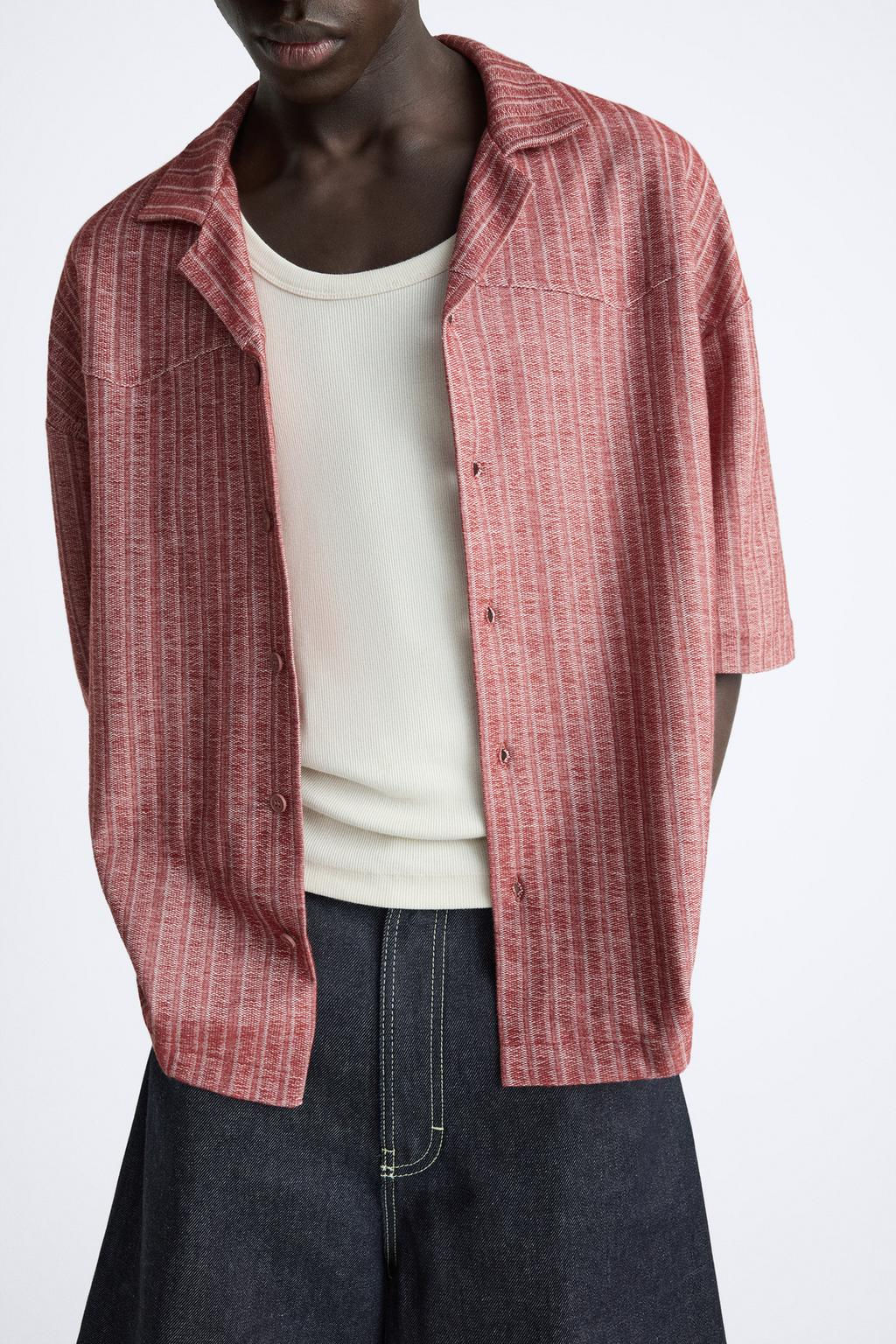 EMBROIDERED JACQUARD SHIRT - Zara фото 6