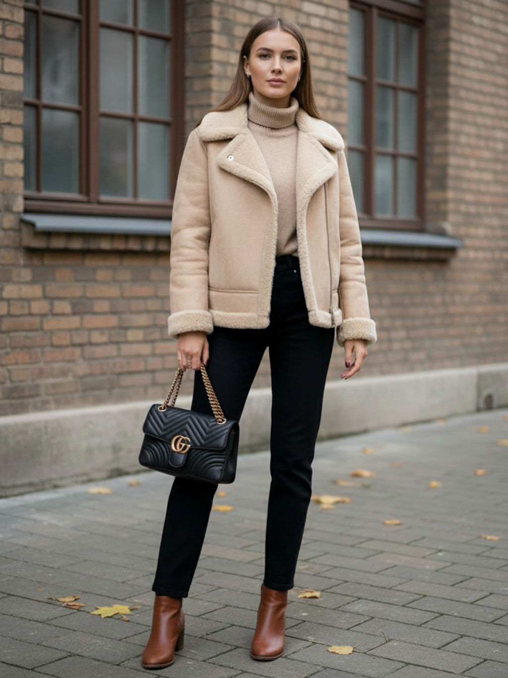 Джинсы МОМ на флисе