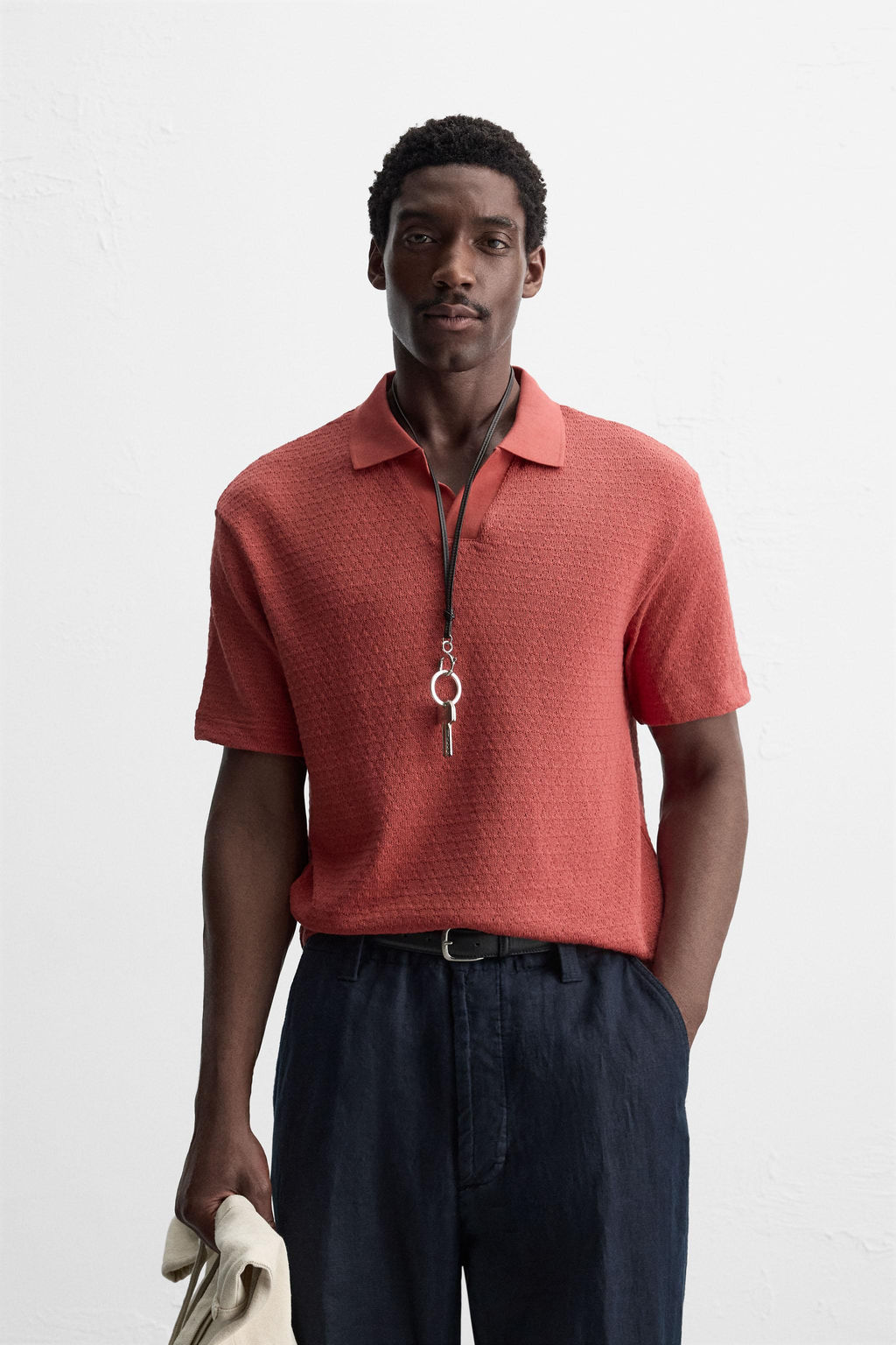 GEOMETRIC JACQUARD POLO SHIRT - Zara фото 2