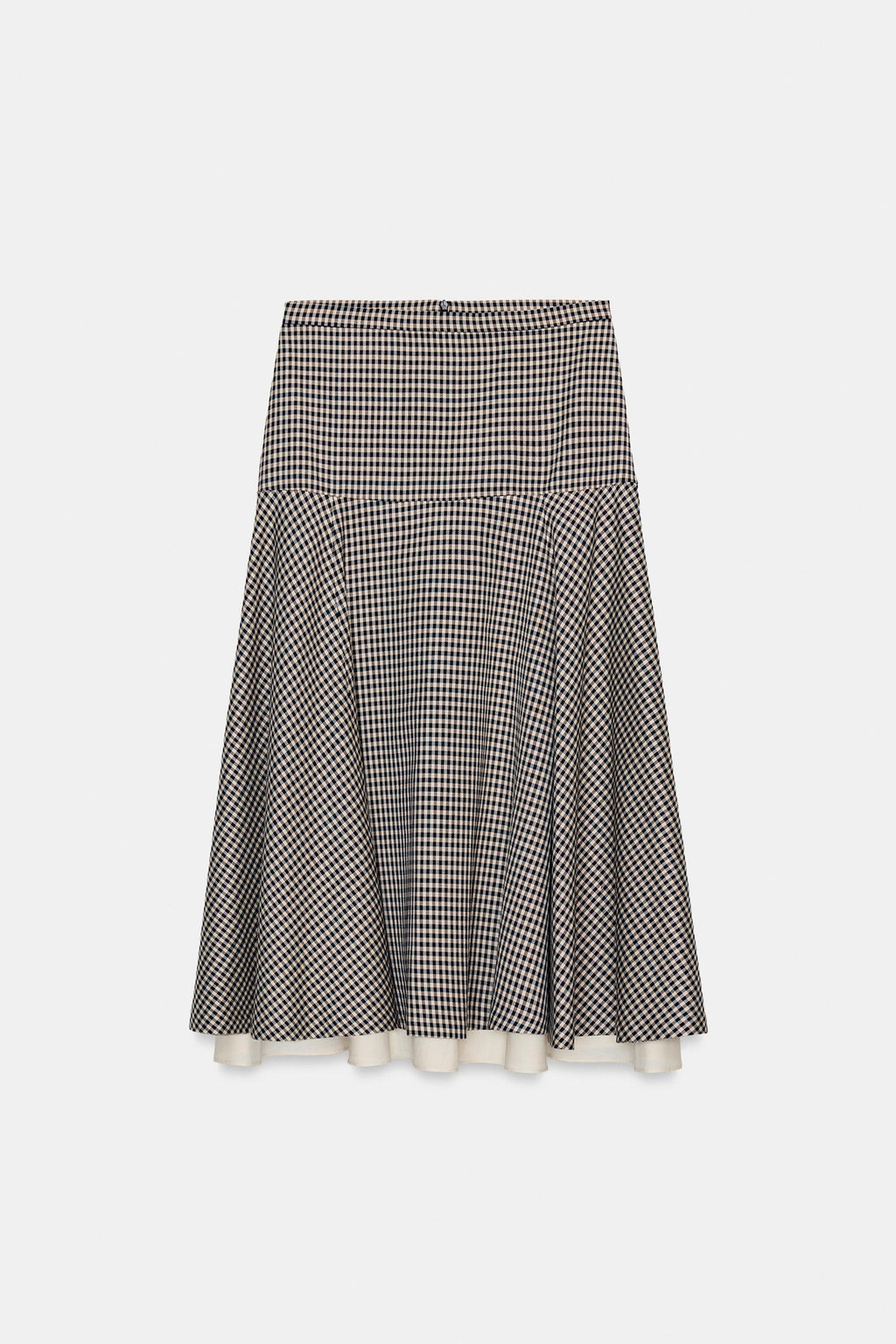 ZW COLLECTION CONTRAST CHECK SKIRT - Zara фото 5