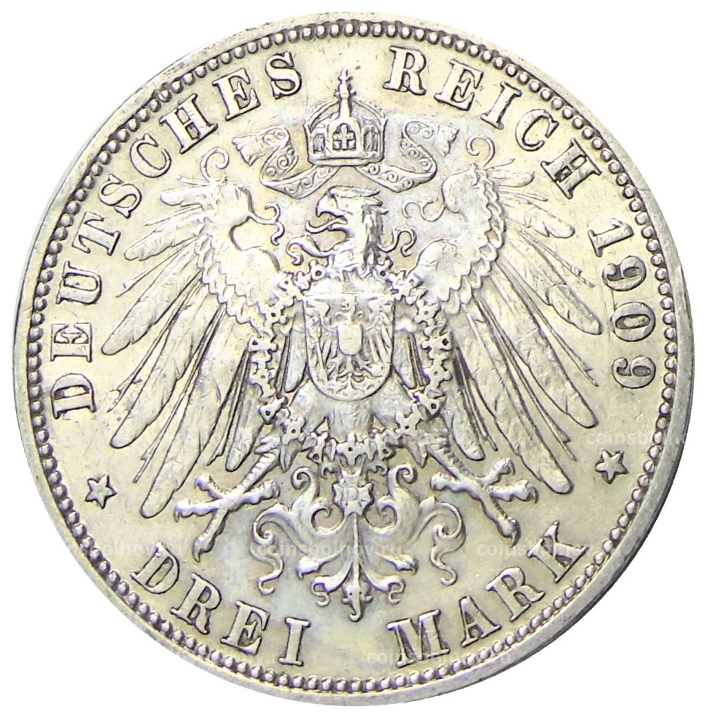 3 марки 1909 года А Германия (Пруссия)