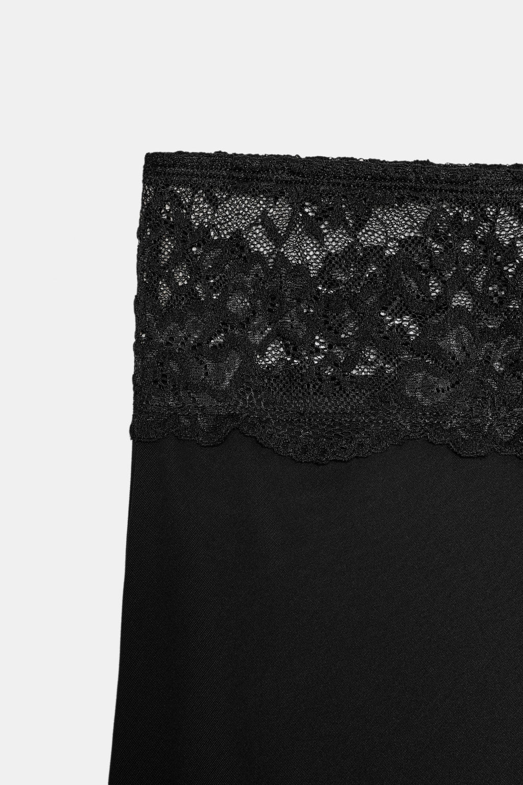 FALDA COMBINADA ENCAJE / Negro - Zara фото 8