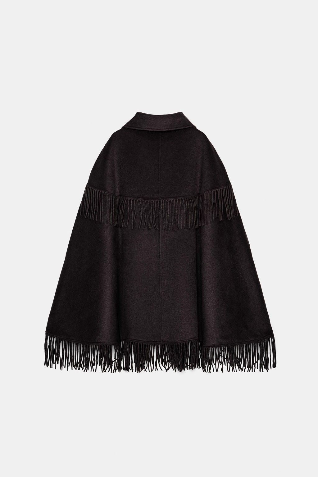 WOOL FRINGED CAPE - Zara фото 7