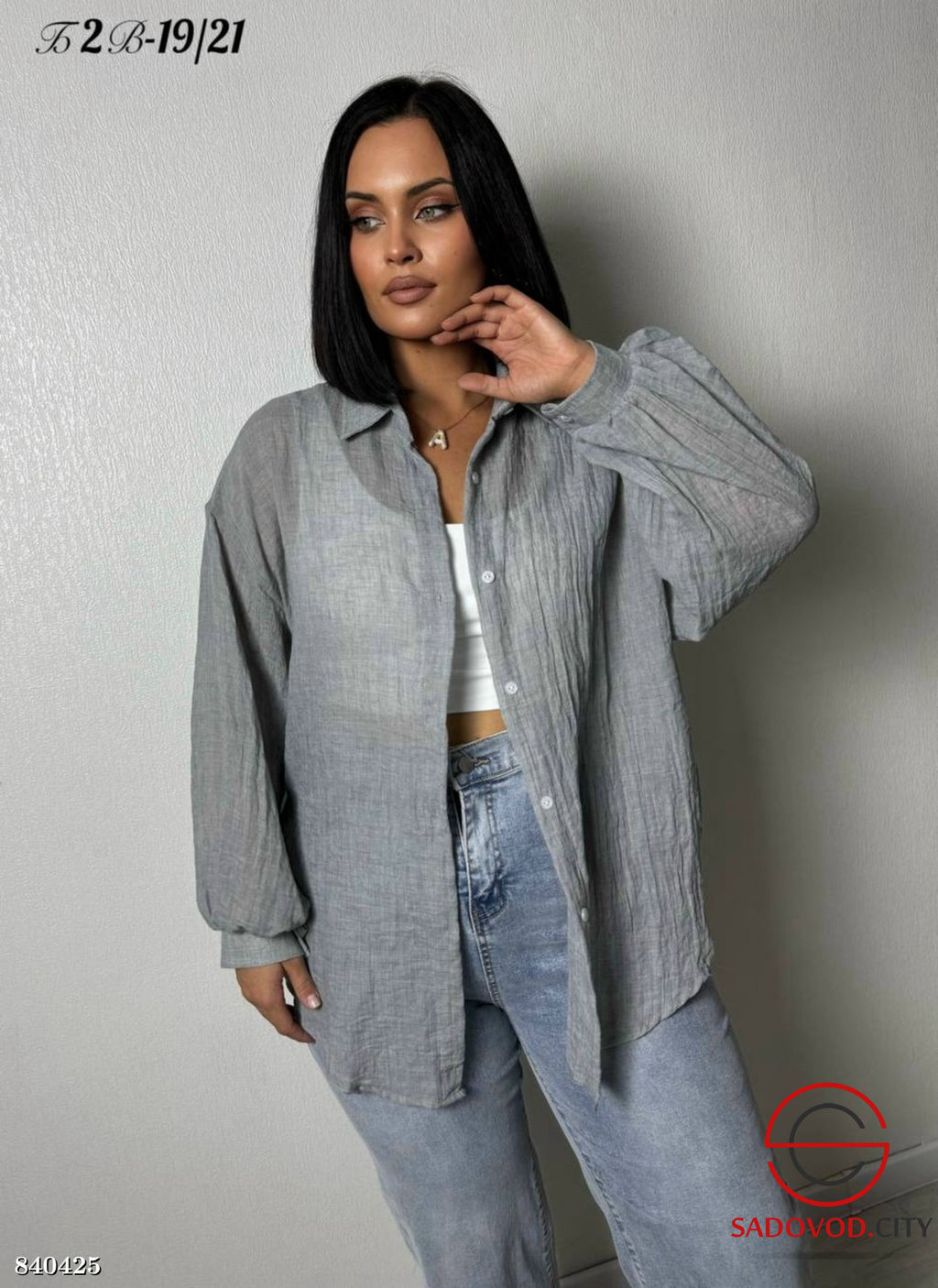 Рубашка женская однотонная - Bruno фото 4