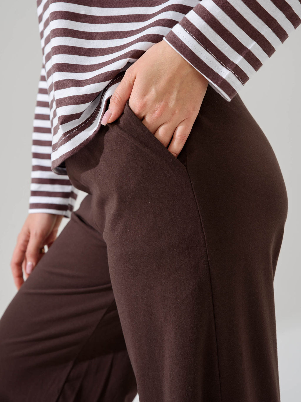 Пижама костюм(лонгслив-тельняшка+ брюки) 100% хлопок - Оптима фото 6