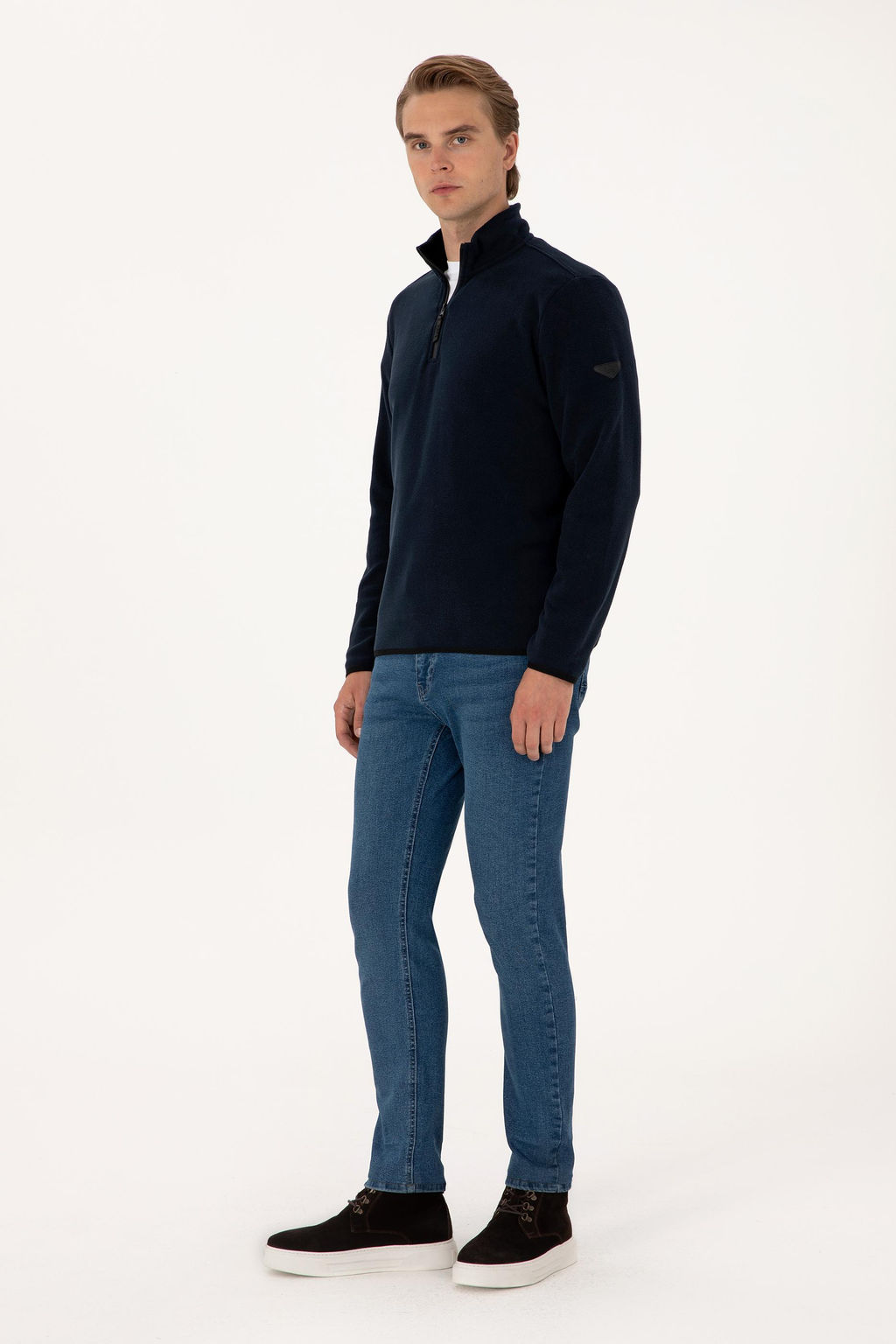 Erkek Lacivert Basic Sweatshirt Sepette S_rpriz _ndirim - U.s. polo assn фото 4