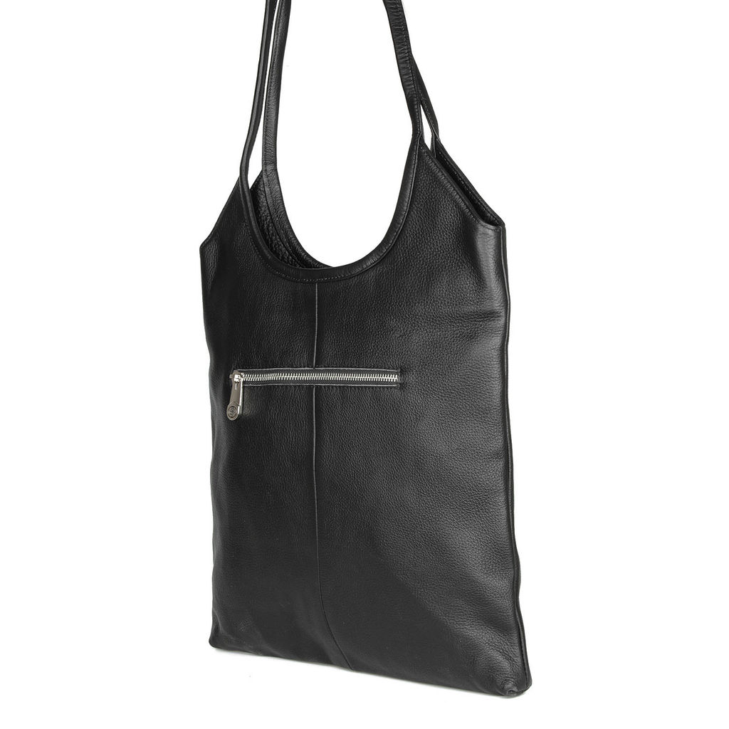 SJ7661 black, Женская кожаная сумка, Barcelo Biagi