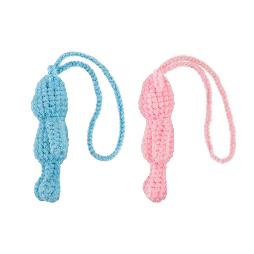 Набор для вязания Miadolla AMG-MN-0148 Мишки Брик (голубой и розовый)  фото 4