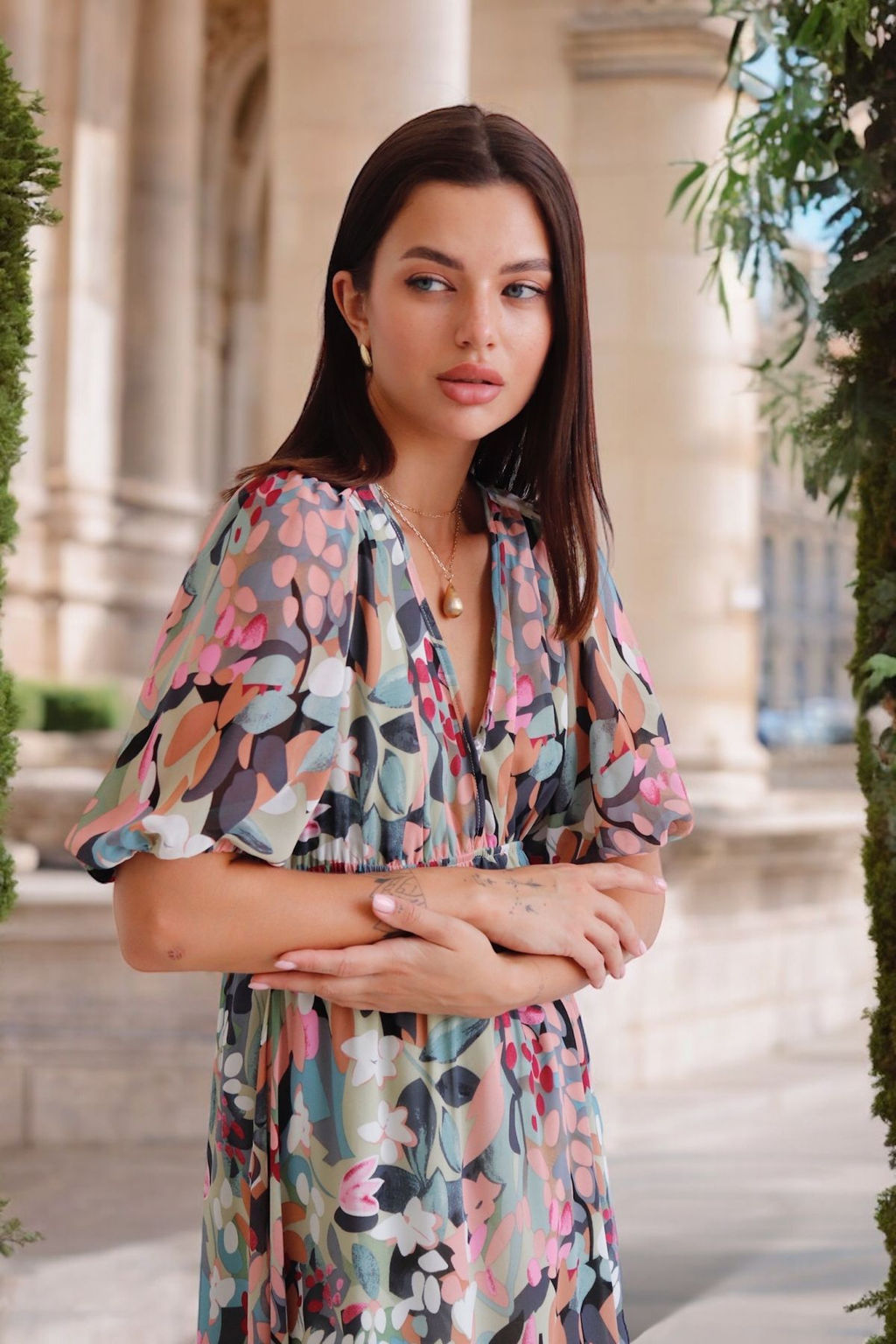 Martichelli Платье с цветочным принтом  фото 3