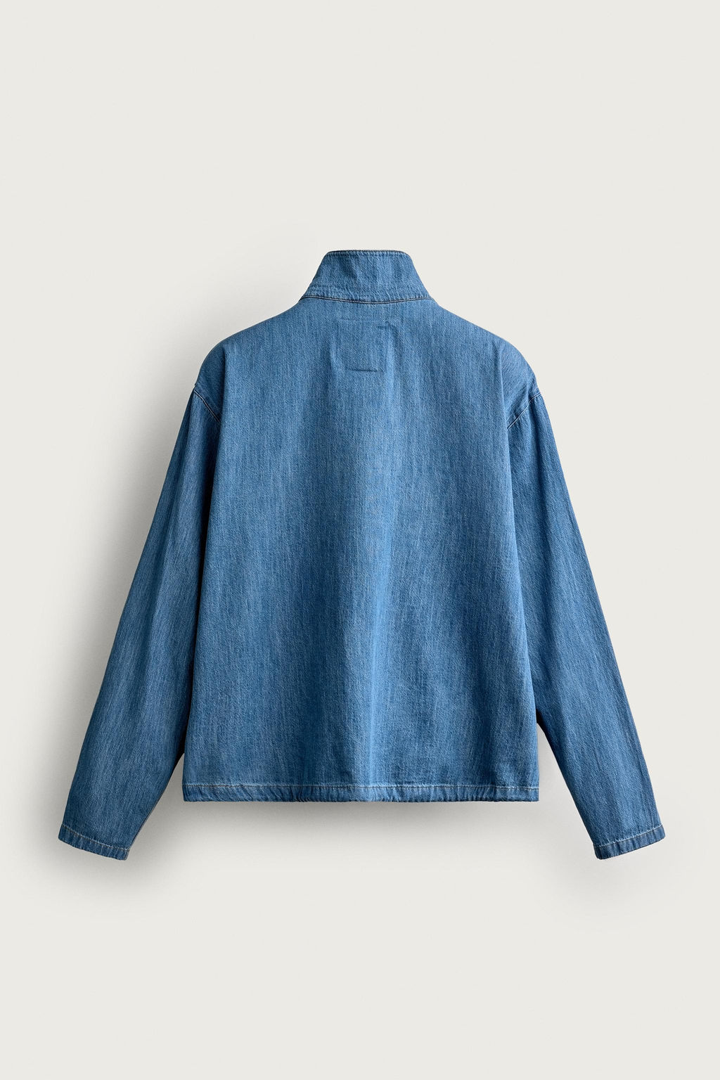CAMISA POLO DENIM LIGERO LAVADO / Azul claro - Zara фото 8