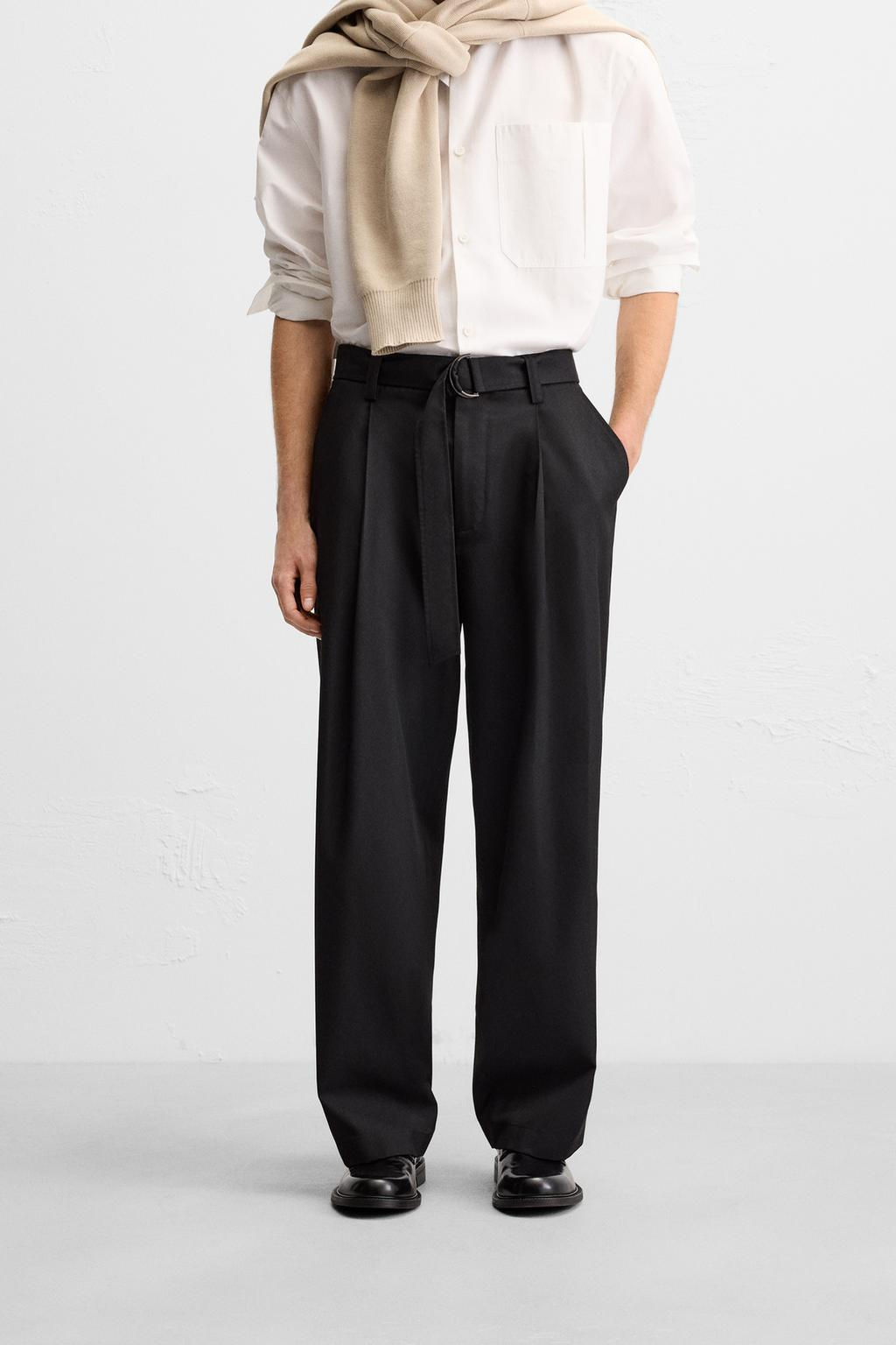 PLEATED TROUSERS WITH BELT - Zara фото 12