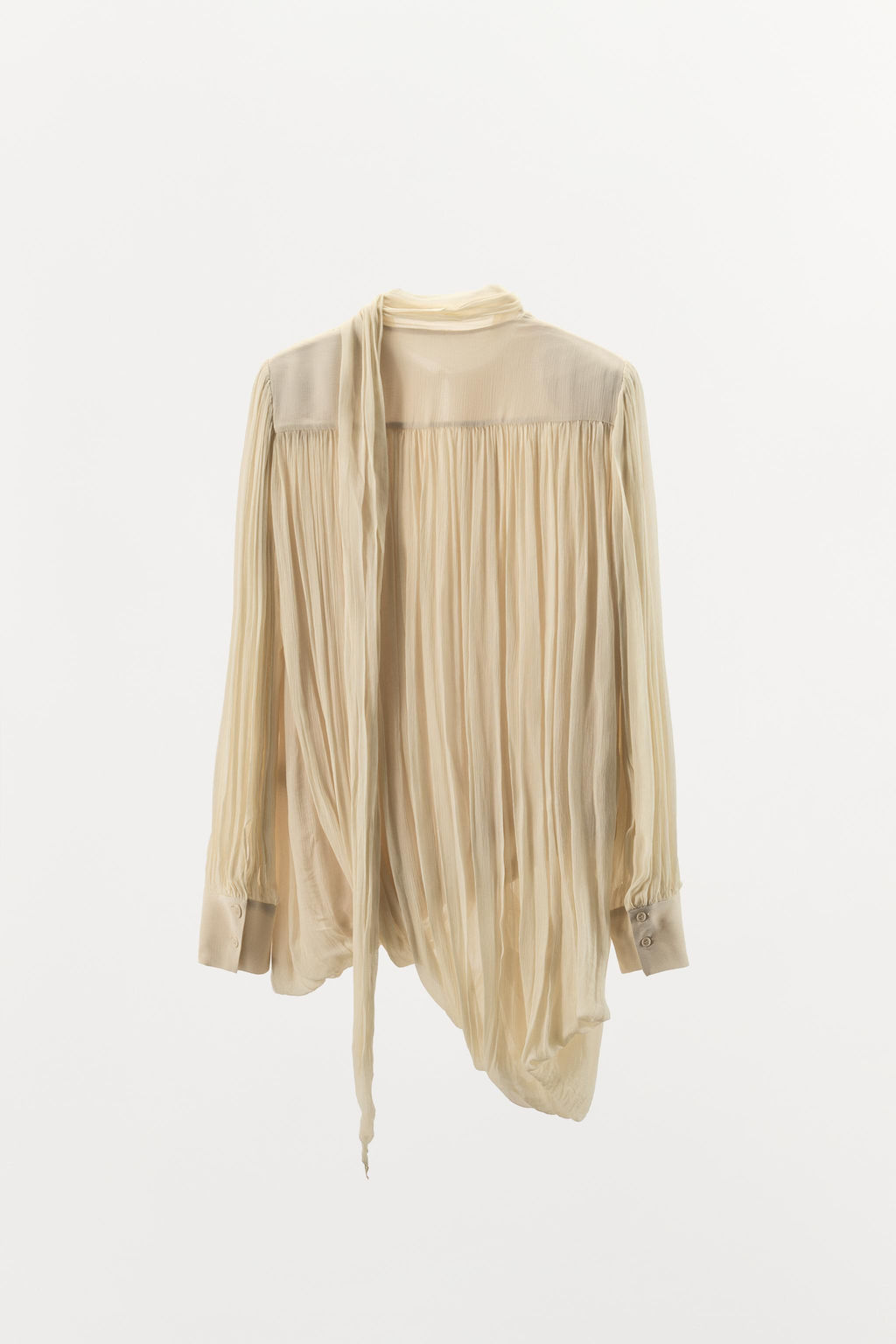 ZW COLLECTION LIMITED EDITION DRAPED BLOUSE WITH SHOULDER PADS - Zara фото 13