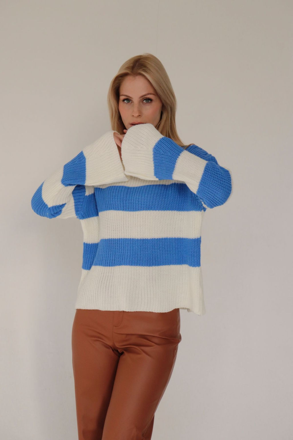 10413 Джемпер бело-голубой - Martichelli фото 6