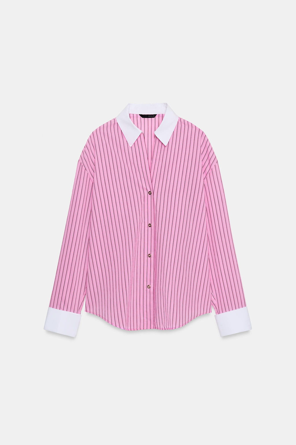 CAMISA POPEL?N RAYAS / Rosa - Zara фото 7
