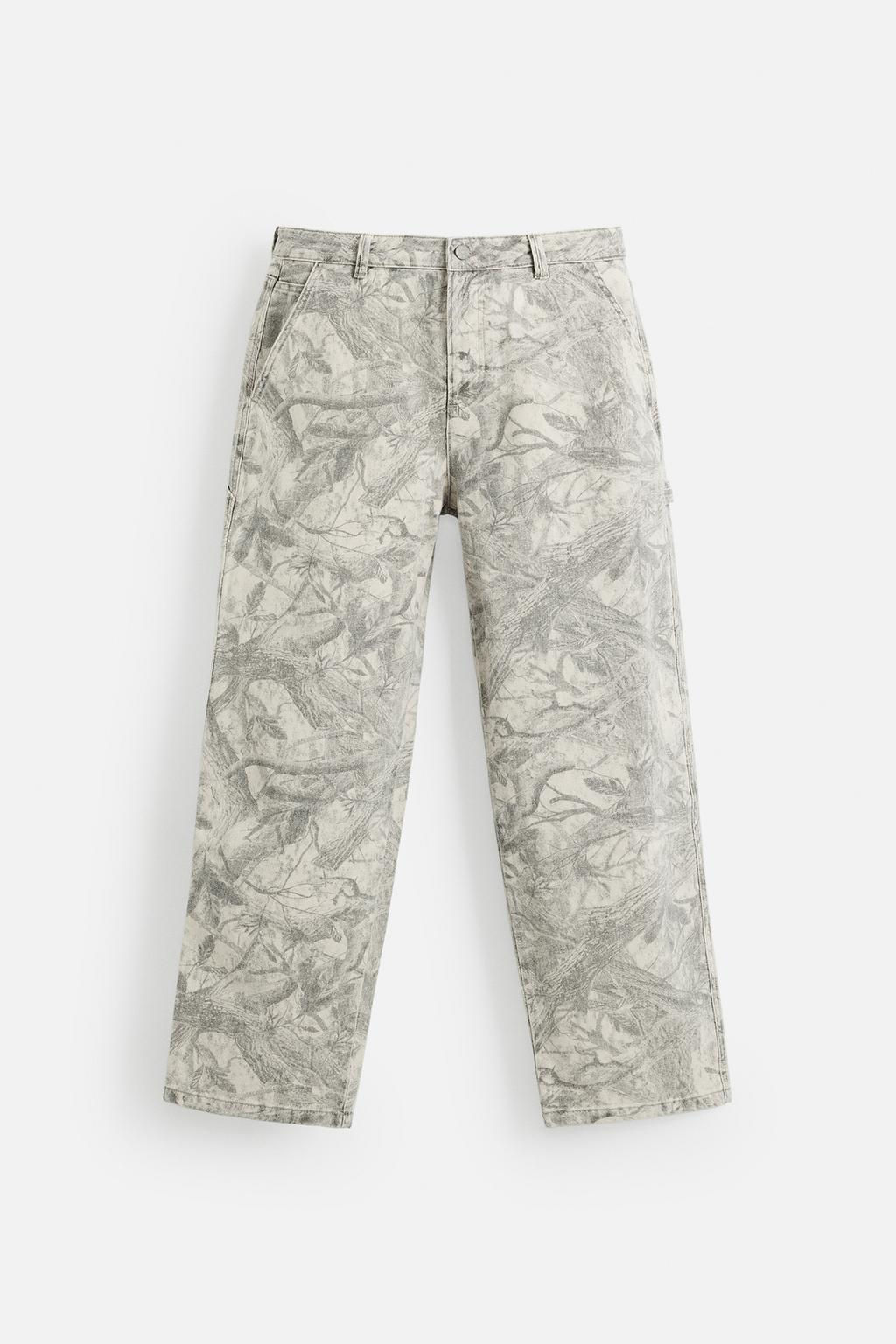 ABSTRACT PRINT CARPENTER TROUSERS - Zara фото 6