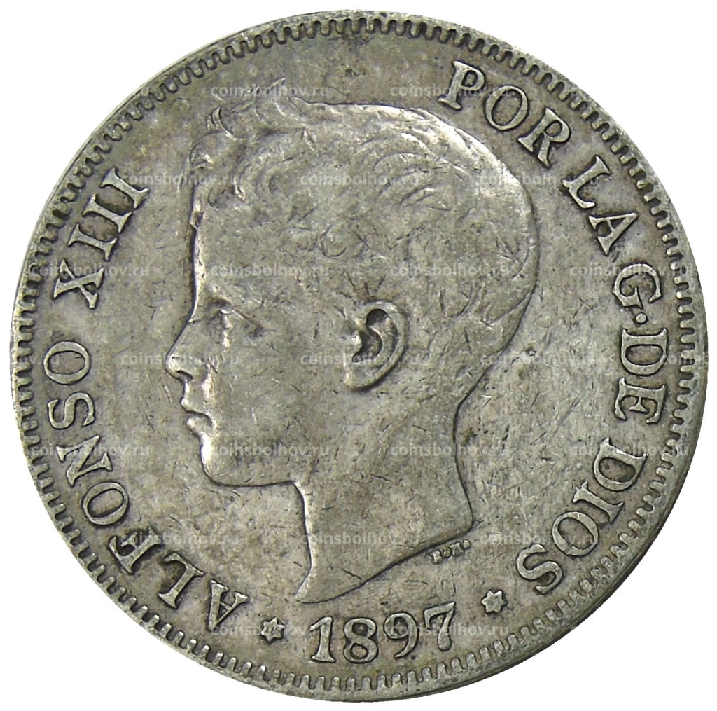 5 песет 1897 года Испания